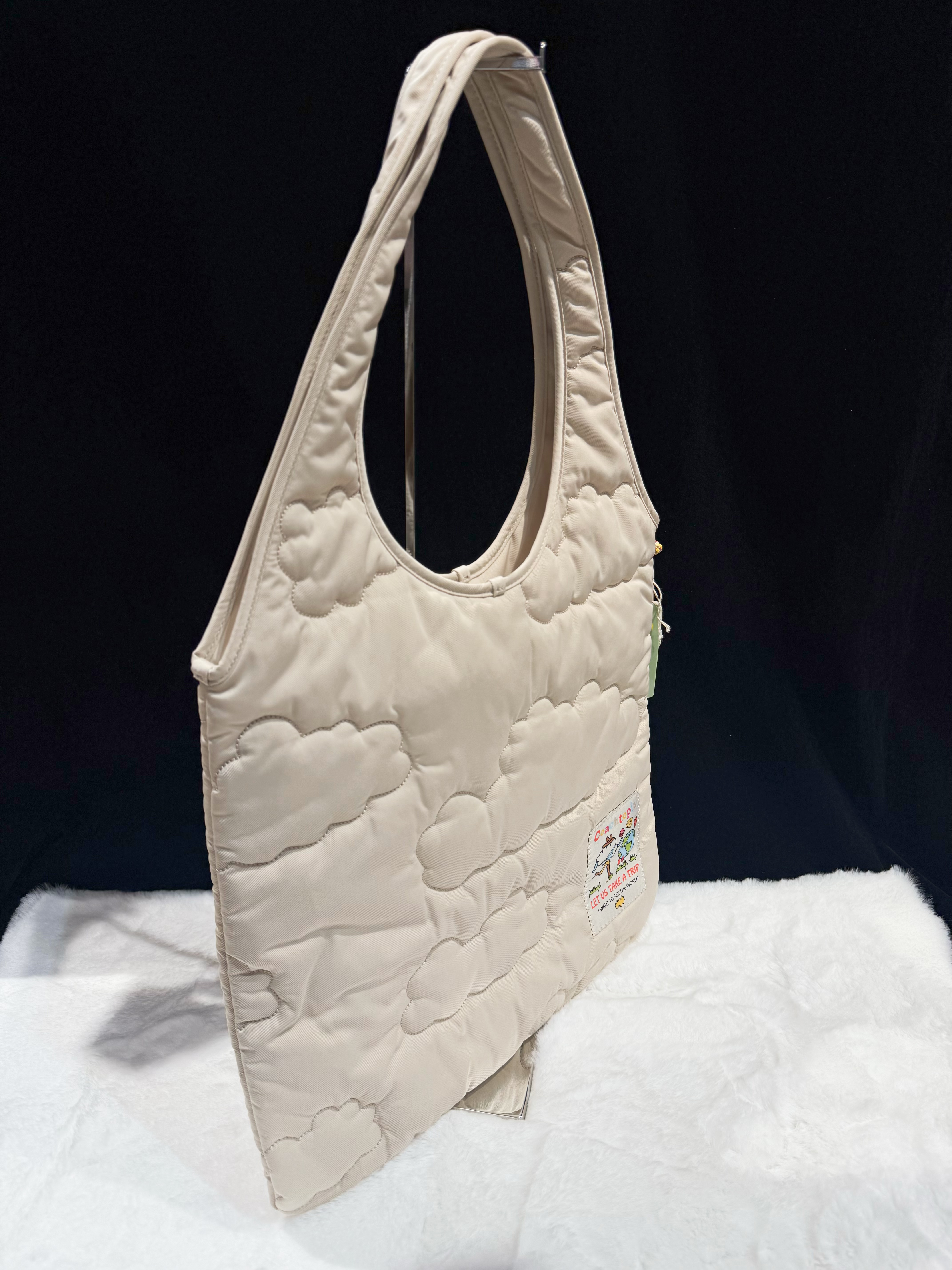 Coach loop flat tote beige