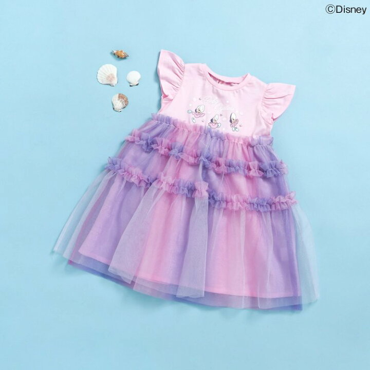 🇯🇵預訂 日本直送🇯🇵Apres les cours x 愛麗絲系列生蠔bb印花珍珠漸層薄紗短袖連身裙