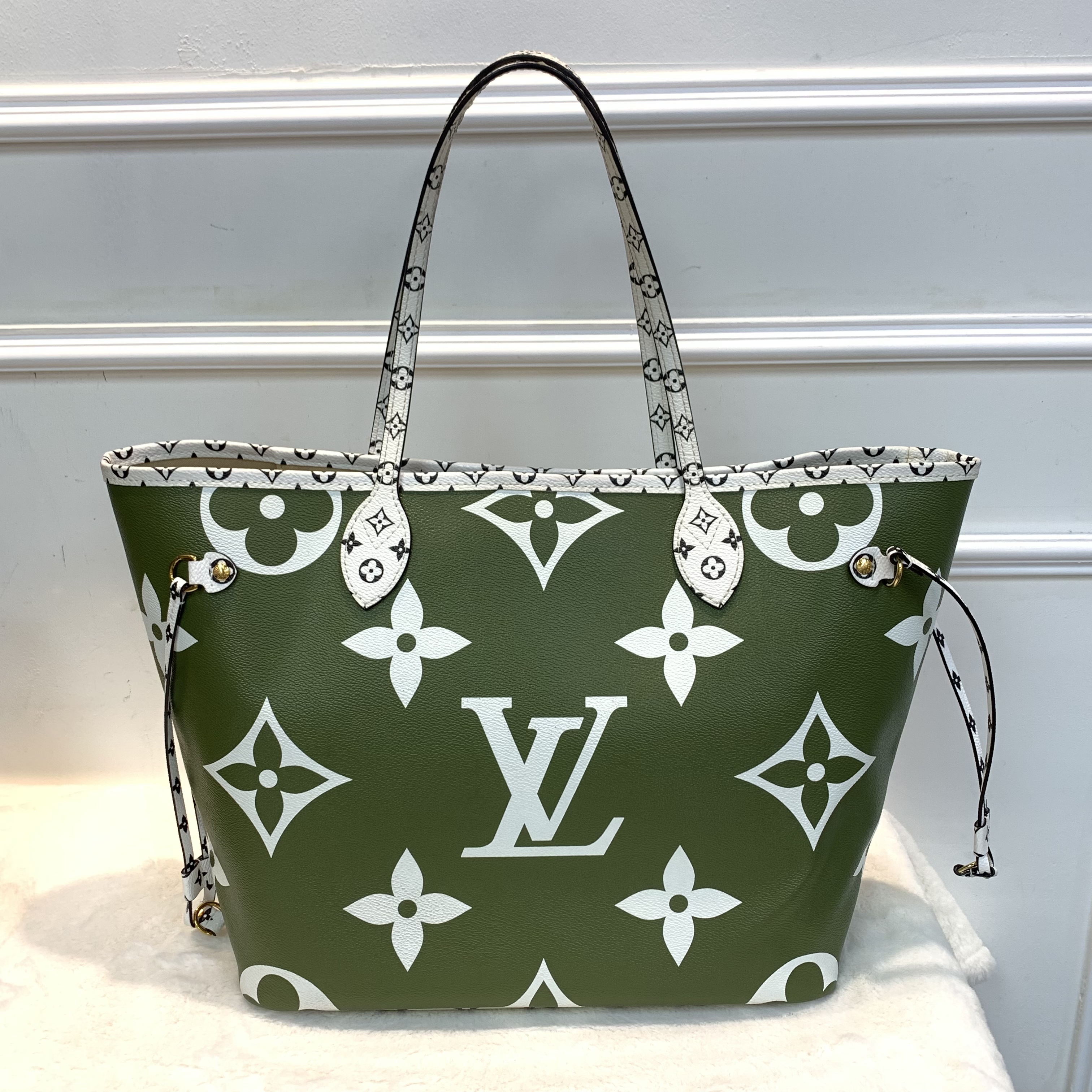Lv neverfull mm 雙拼色tote 日常通勤大容量適用❤️‍🔥