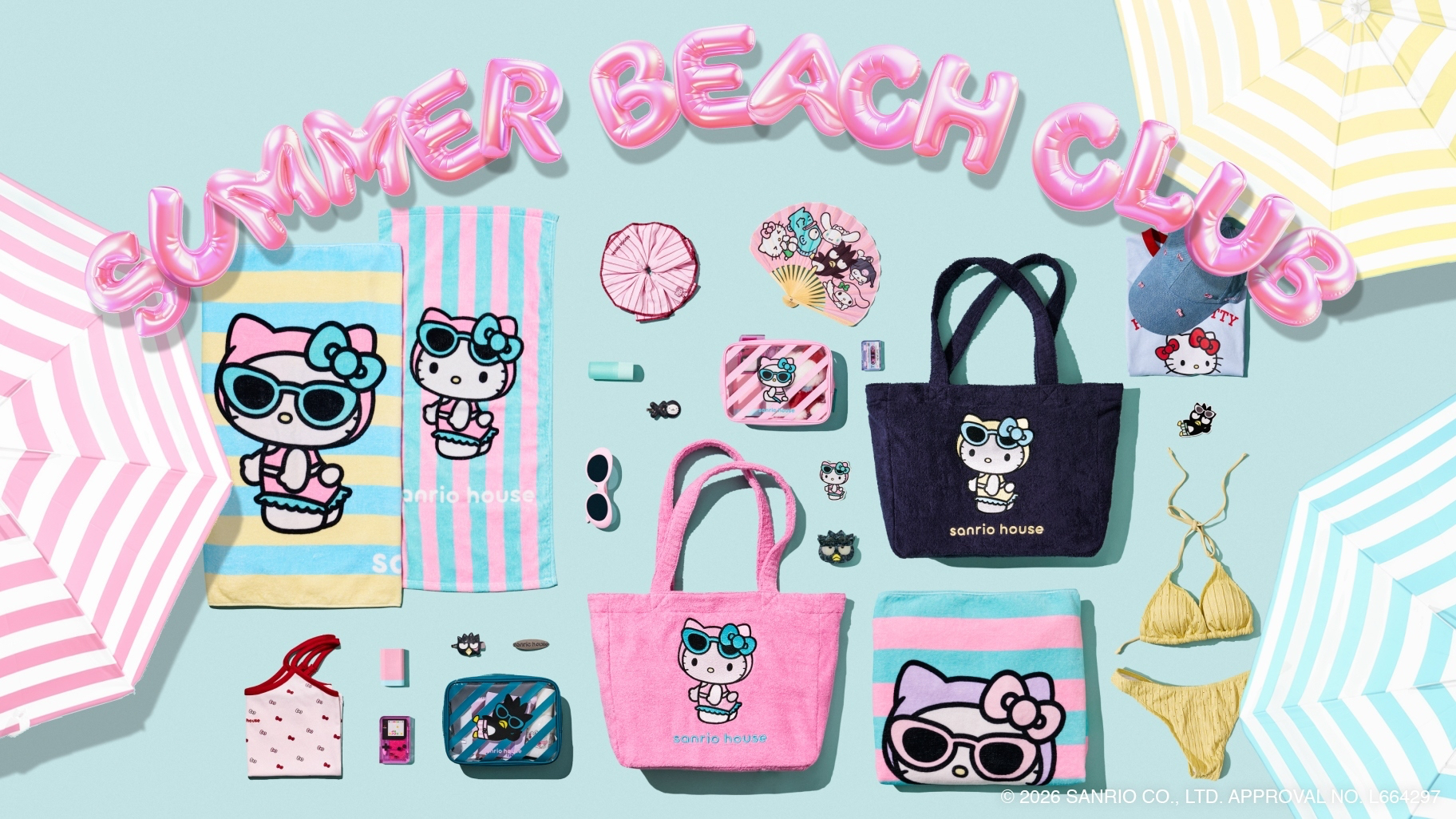 🎀【預訂】Sanrio Summer Beach Club Kitty oversized T-shirt I