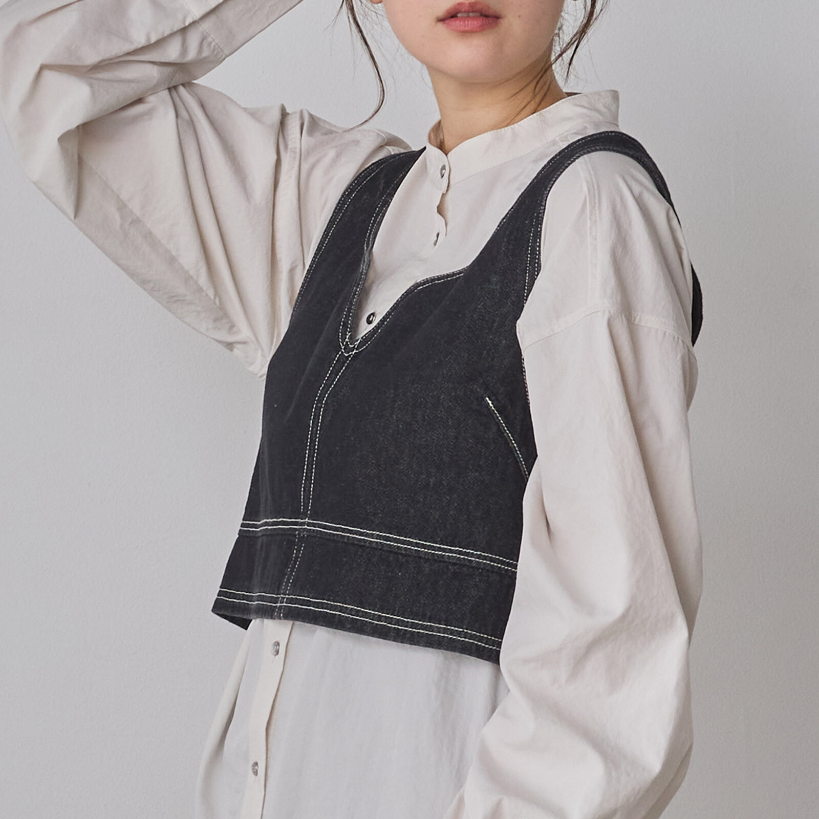 牛仔挺身背心outer【JOT002】