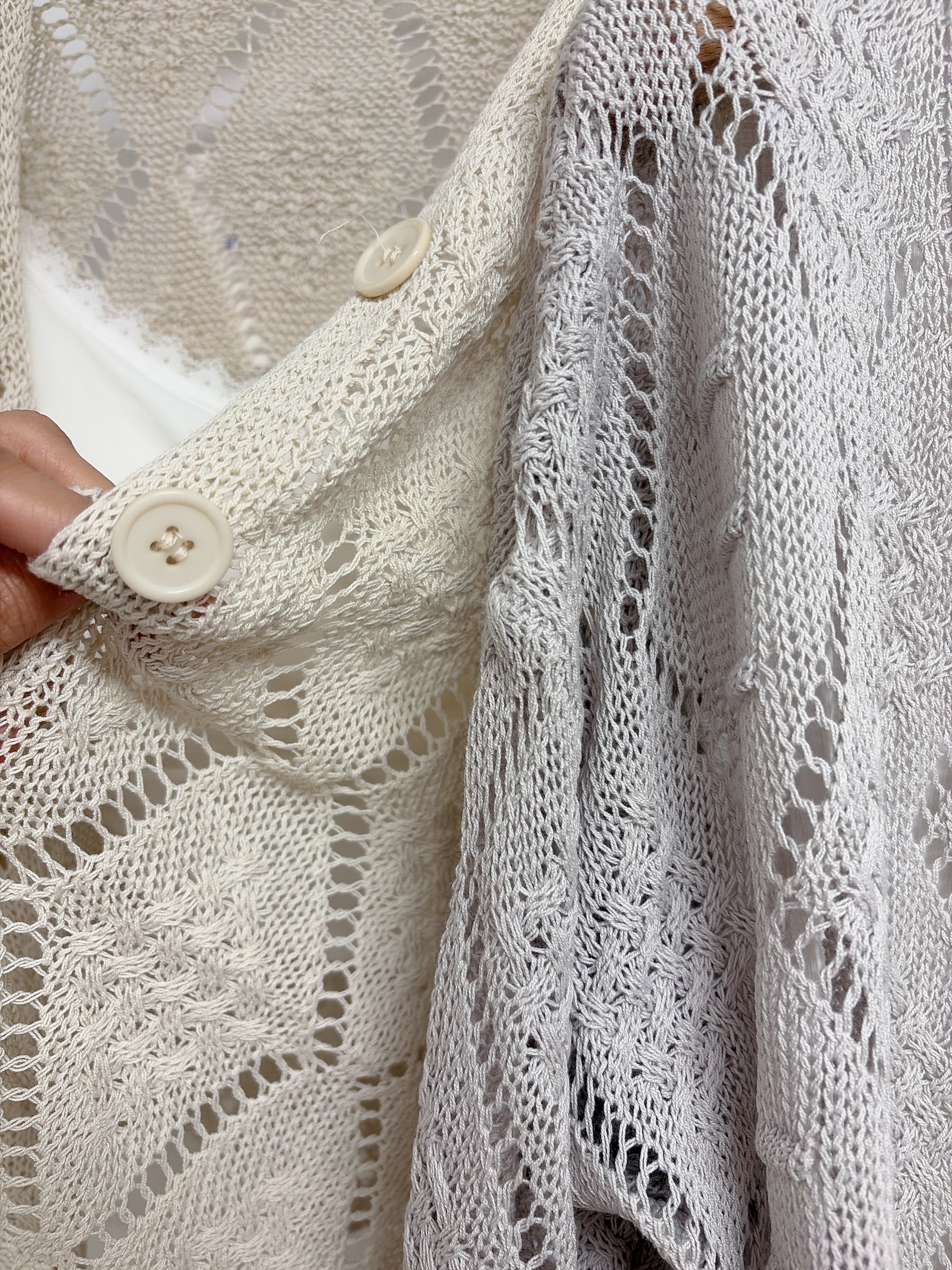 菱格通花暗紋精緻Cardigan