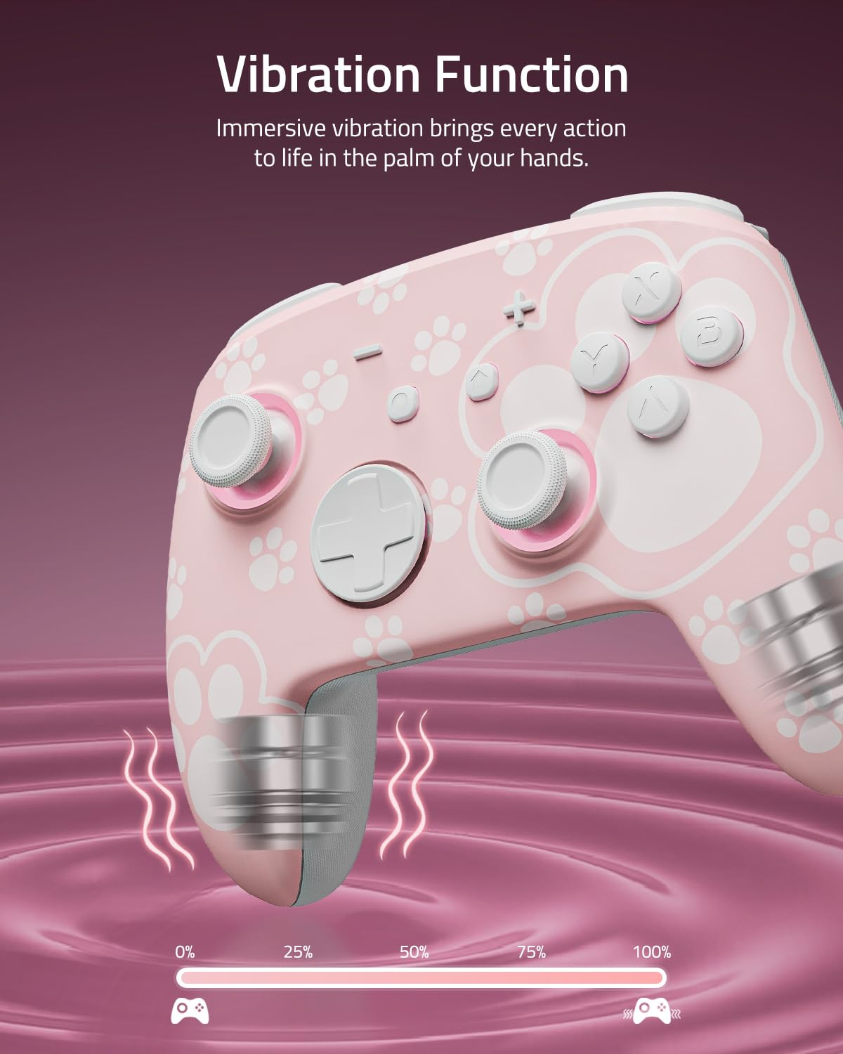 SW2 FUNLAB 螢火蟲加強版無線控制器 FF01A (貓爪)  Firefly Enhanced Wireless Controller for Nintendo Switch/OLED/Lite FF01A (Cat Paw) SW2-0357
