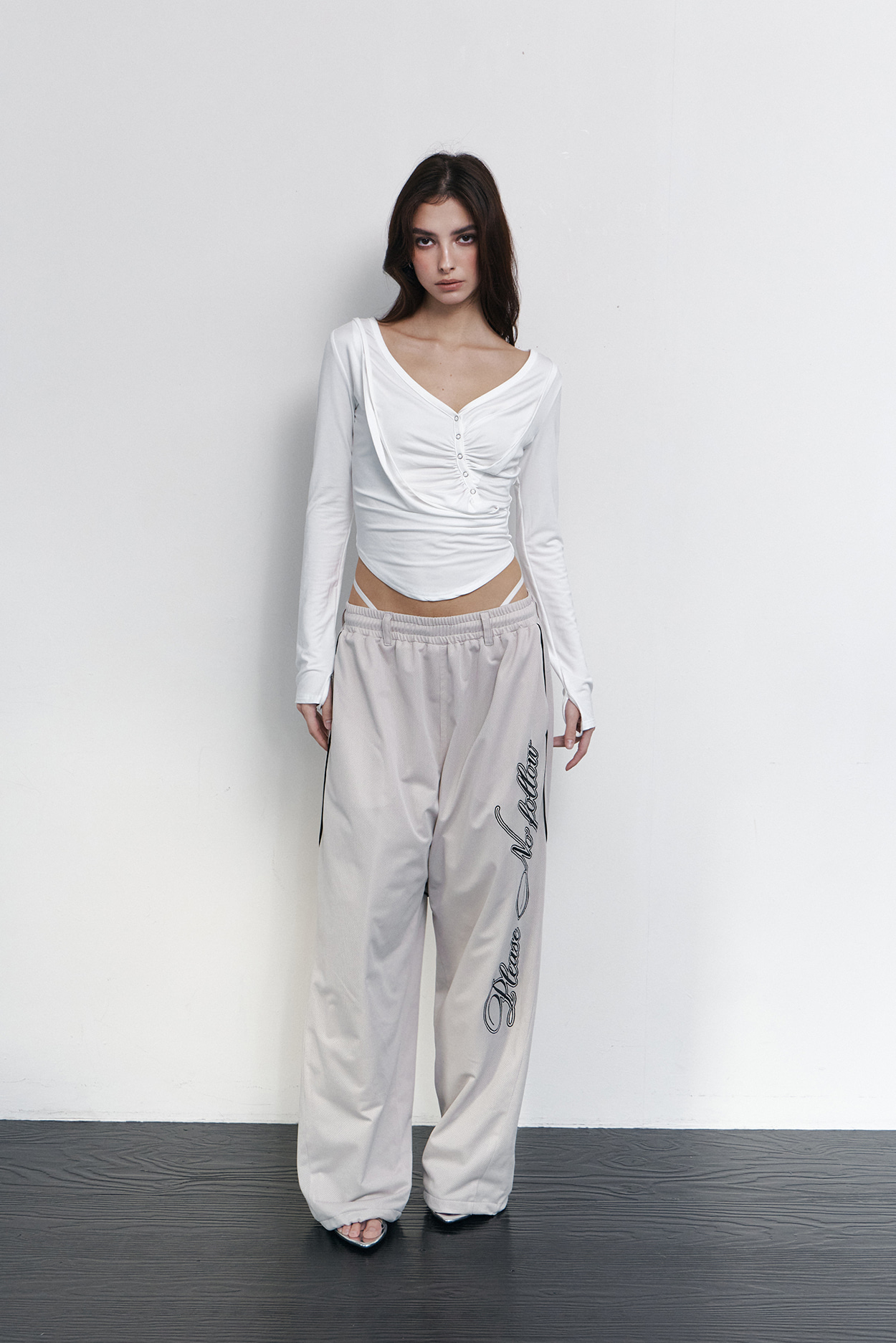 pleaseNOFOLLOW - Deba Long Sleeve Top (White)