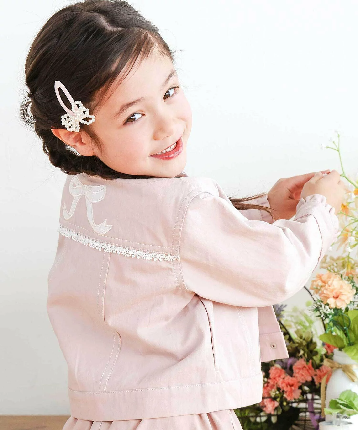 🆕【⭐訂購⭐】🌀 🇯🇵 日本直送 緞帶蕾絲刺繡 荷葉邊袖 #牛仔褸［2款選］🌀 [ELCA-0157]