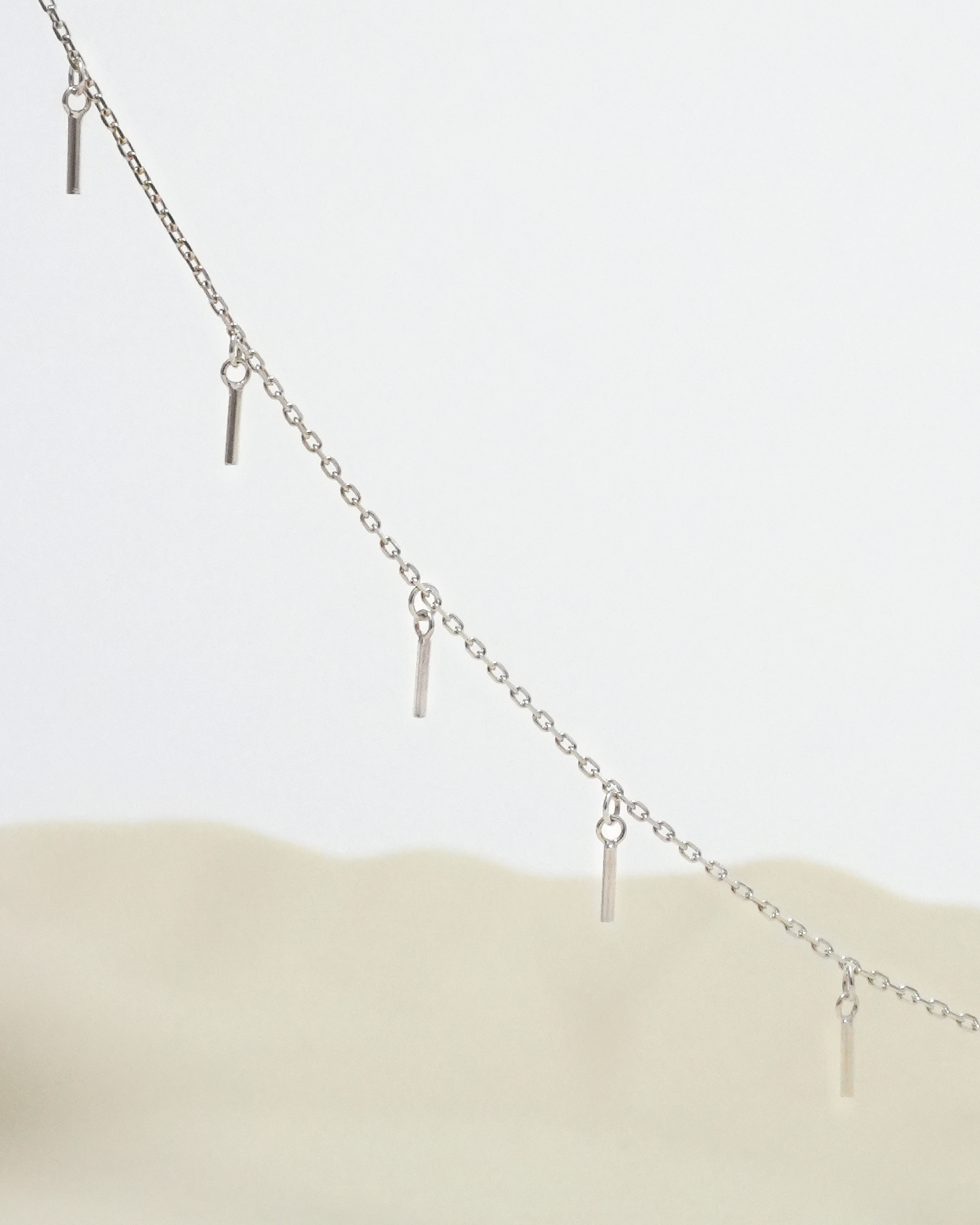 Sleek Silver Tassel Bracelet