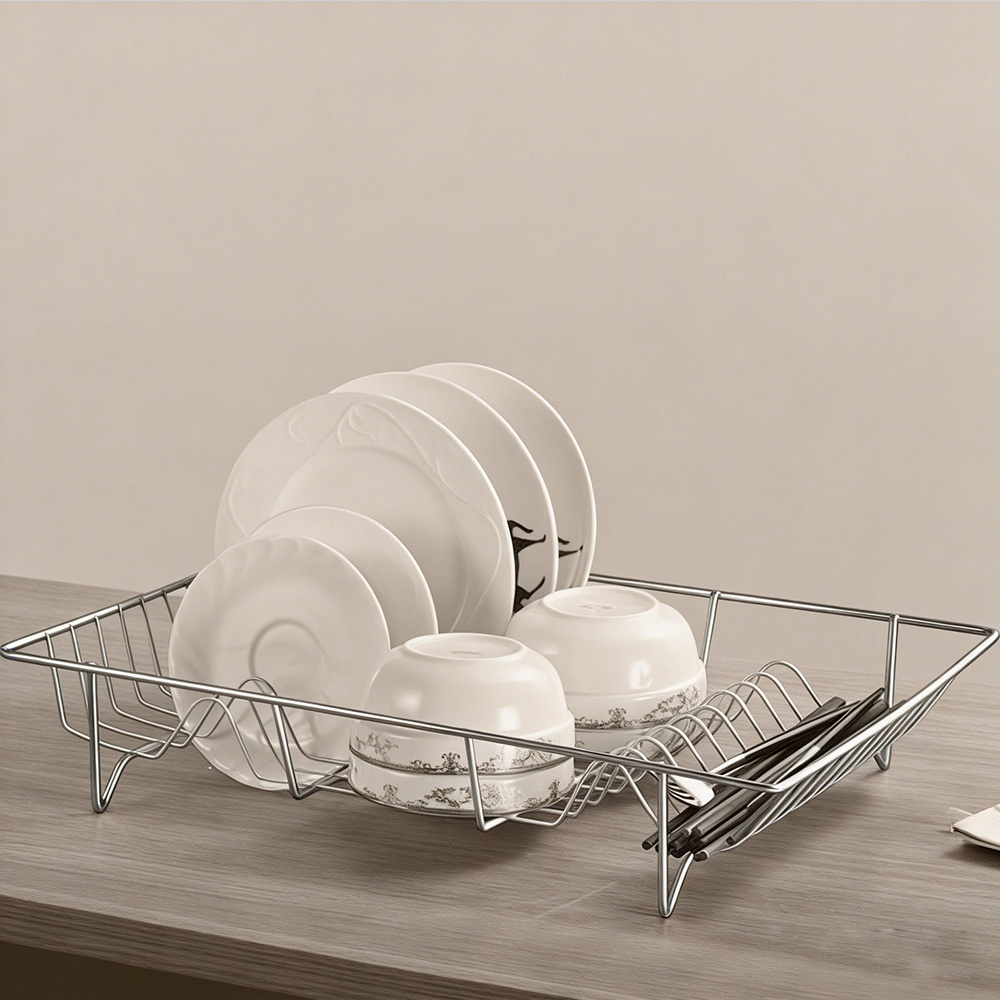 廚房瀝水雙拱碗架 銀色 UB0255