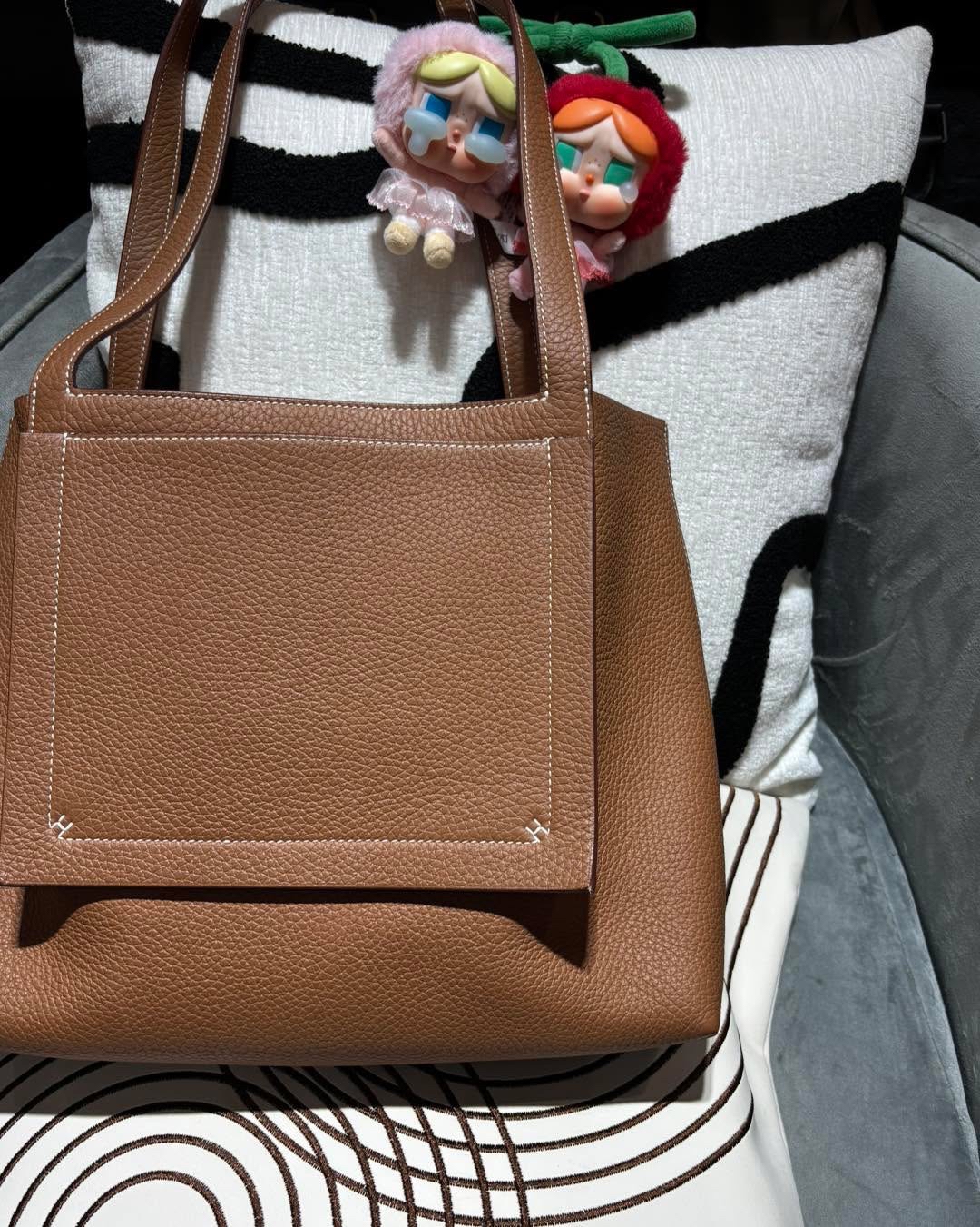 HERMES Cabasellier 31 Stamp W Gold 100%Authentic ,98%new  ✅收據副本✅內袋✅dust bag