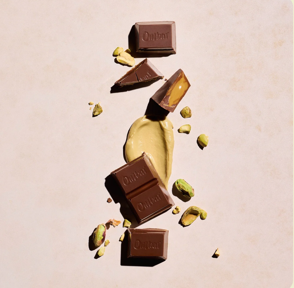 Ombar 開心果軟心黑朱古力（60%可可） Pistachio Cream Filled Chocolate Bar - Organic(42g)