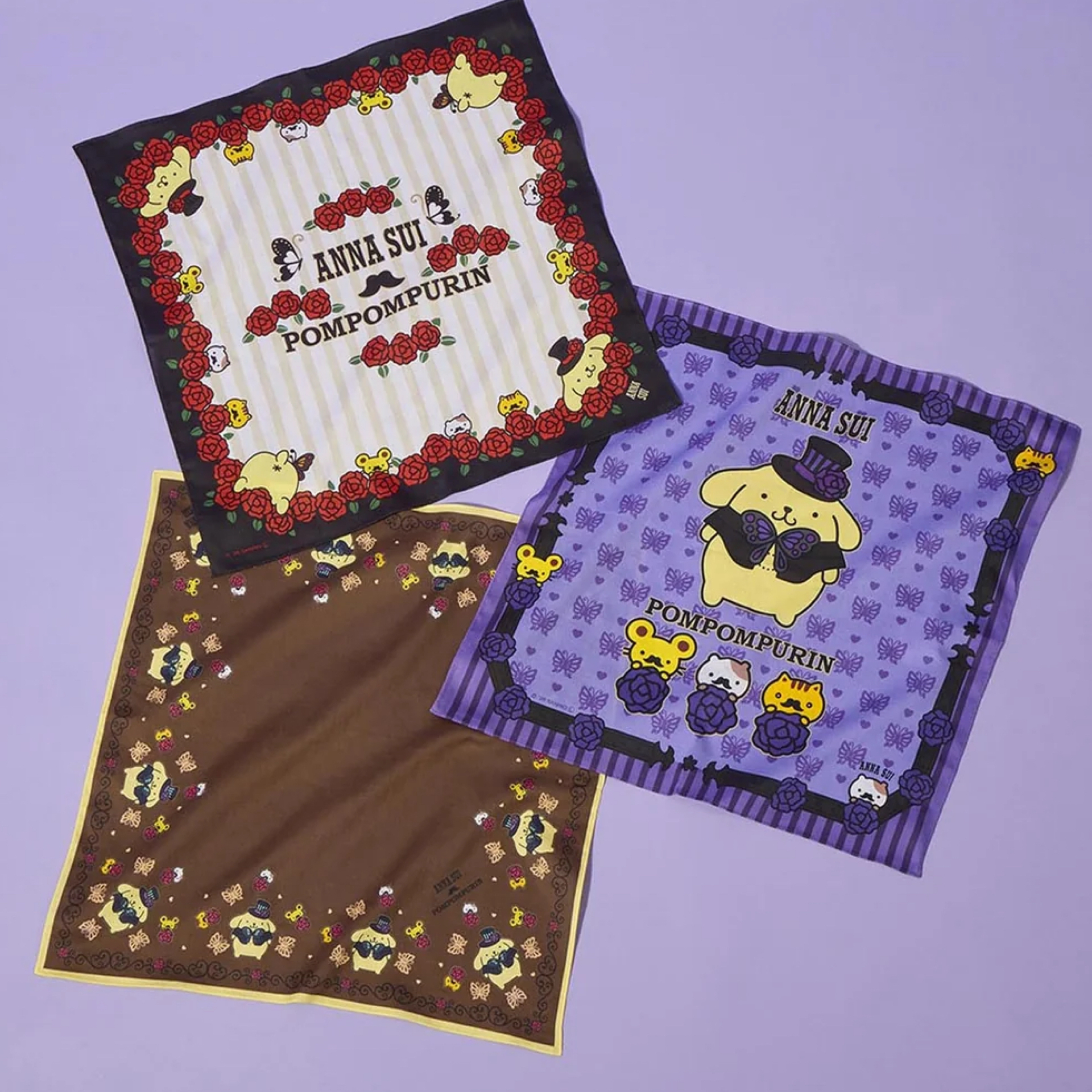 日本預訂📍日本Anna Sui x 布甸狗得意系列 - 方巾