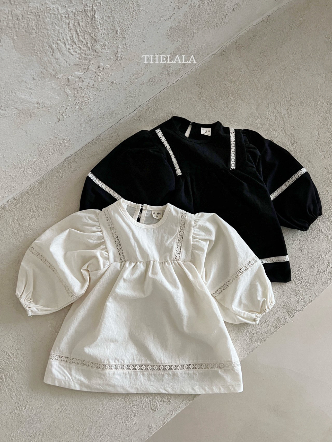 🌸預訂 韓國直送🌸🇰🇷THELALA兩色蕾絲花邊長袖連身裙