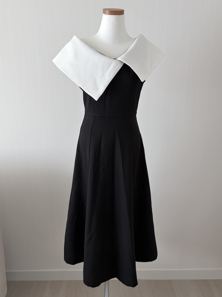 Celine Contrast Collar Dress