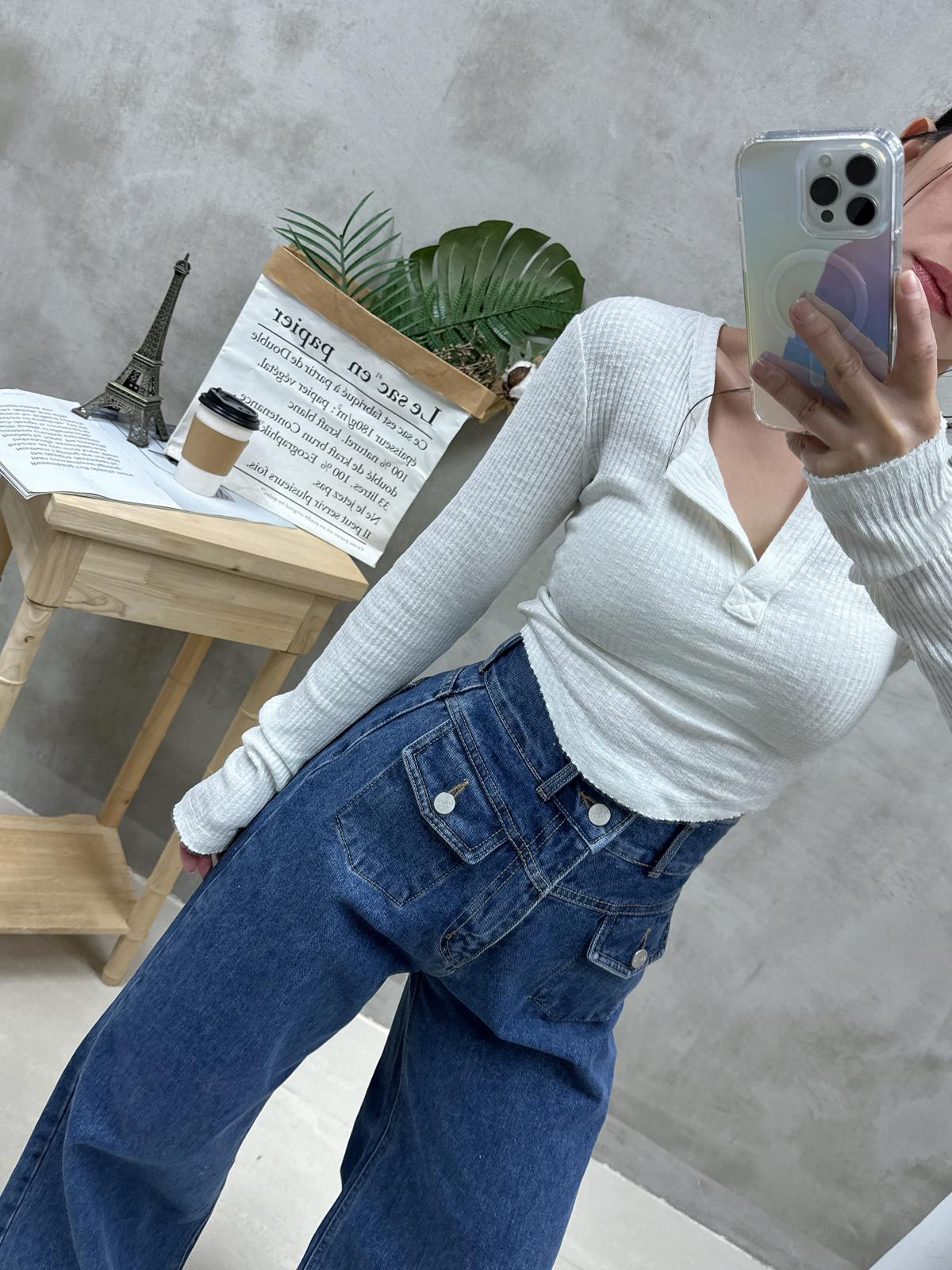 B05 V領孤腳Top