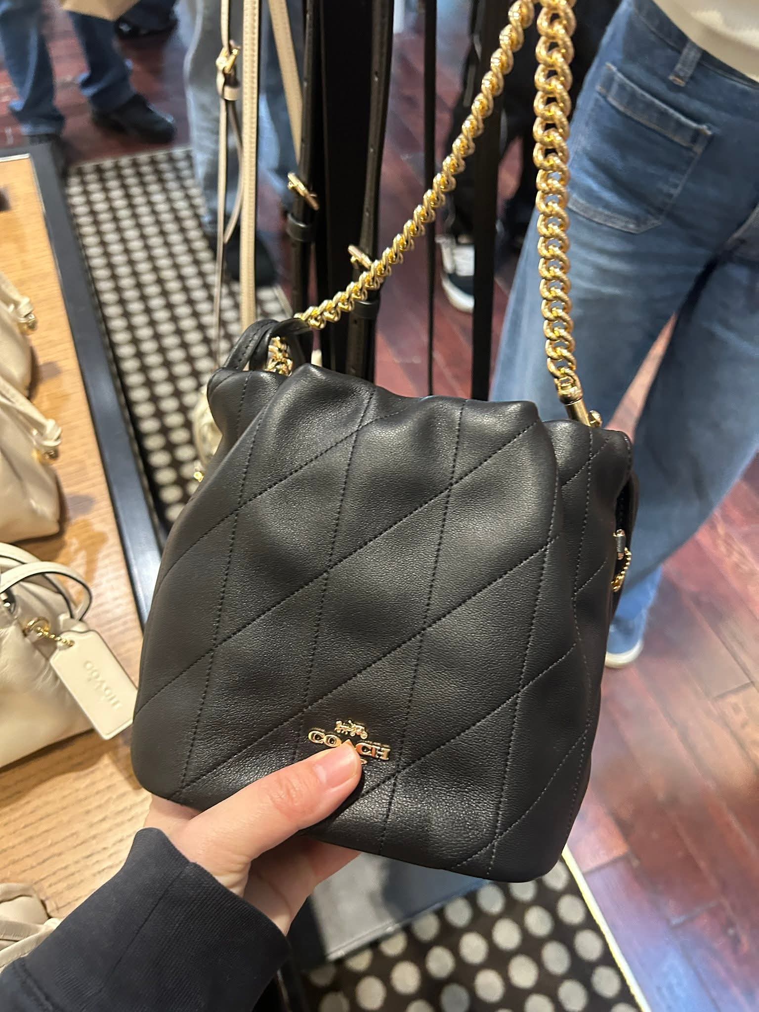 香港現貨-CoachFaye Mini Drawstring Bag