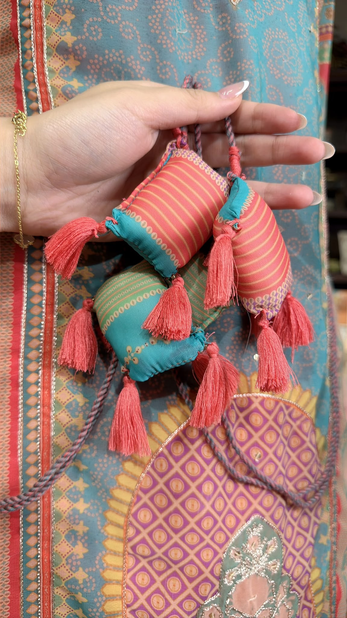 2900 Indian Temple Vintage Full Golden Emb Kurta
