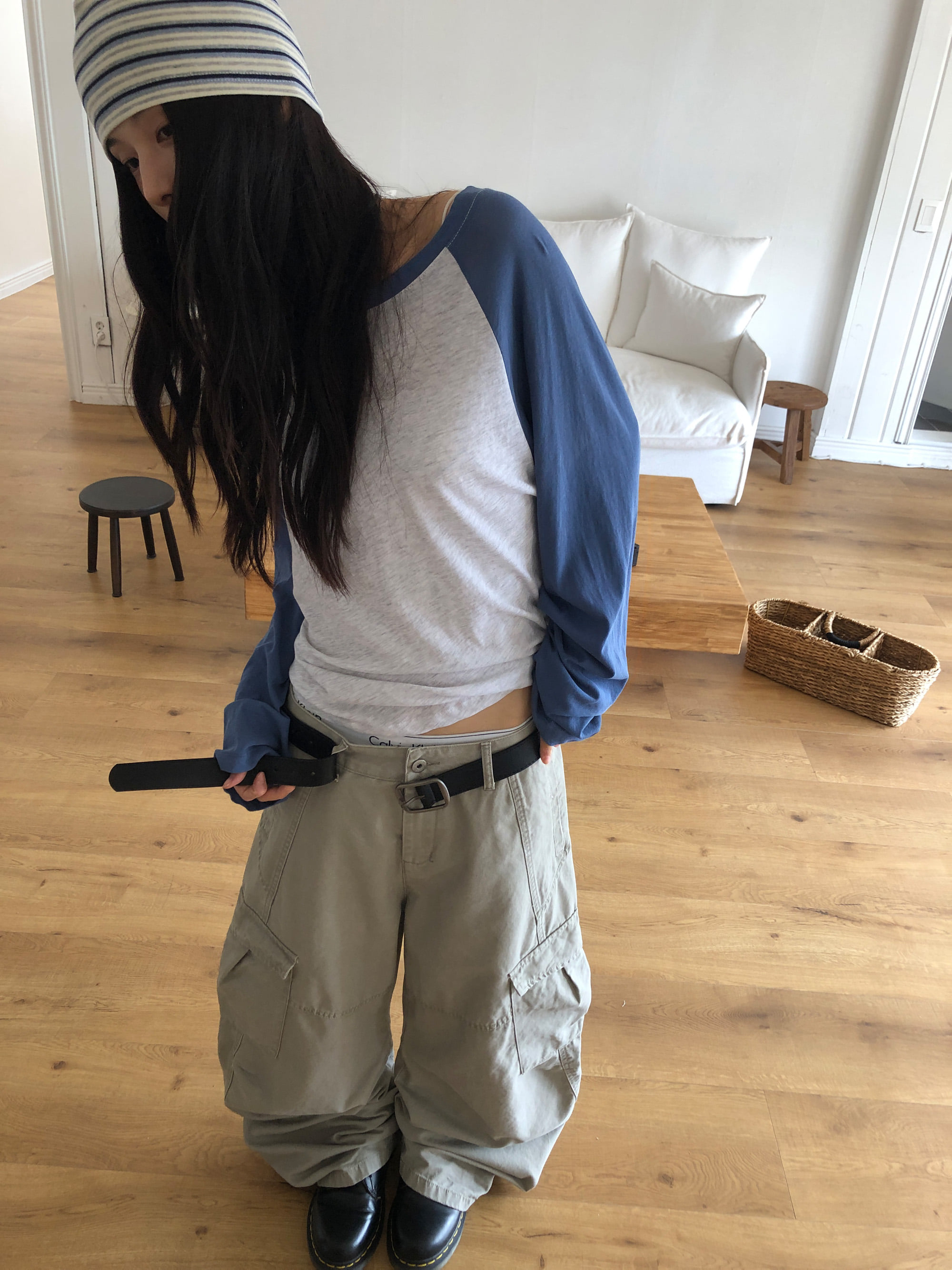 Cotton Wide-Leg Cargo Pants