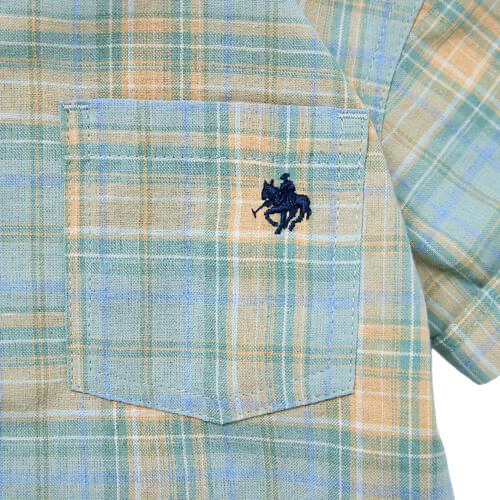 🇯🇵預訂 日本直送🇯🇵Polo Baby標誌刺繡口袋格紋短袖恤衫