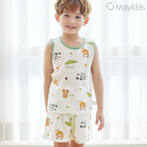 Maykids 無袖家居服 (蠟筆動物)
