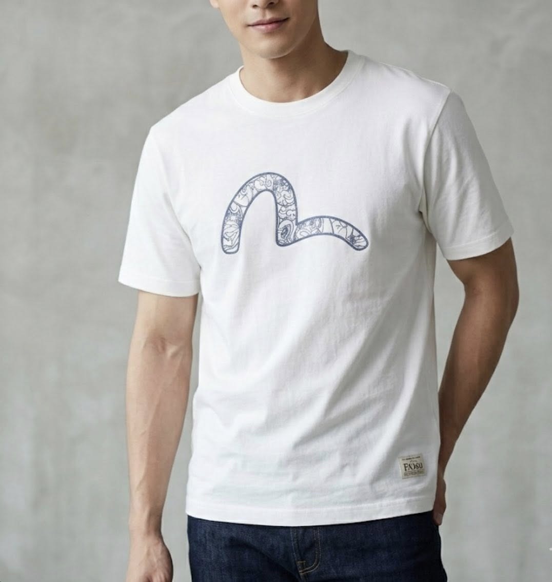 Evisu 達摩塗鴉印花短袖Tee 