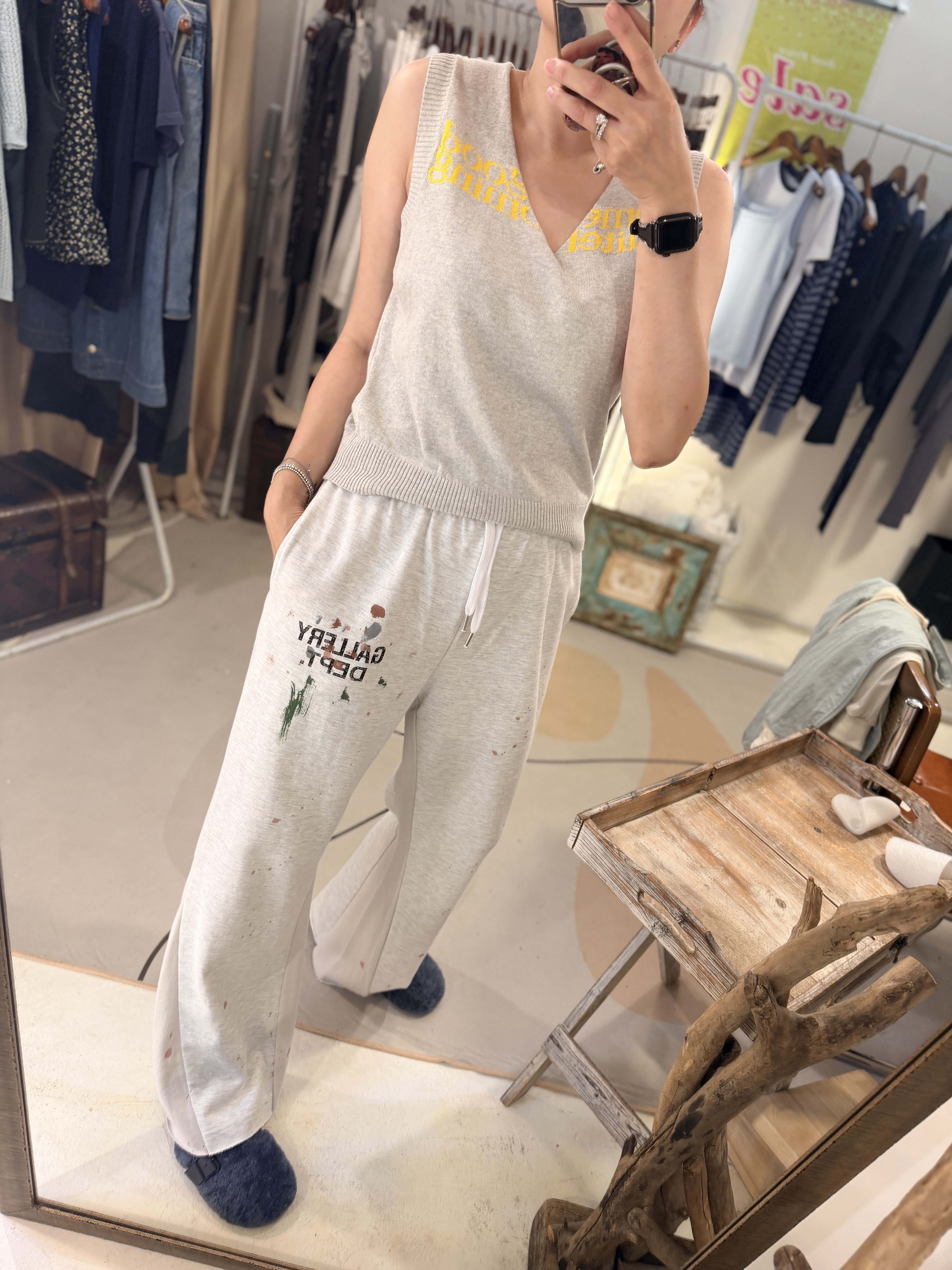 Message knit vest