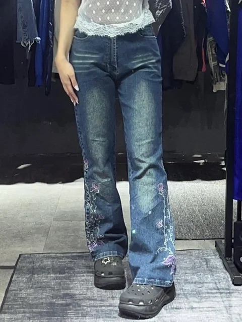 Black Vintage jeans 喇叭褲  #0323