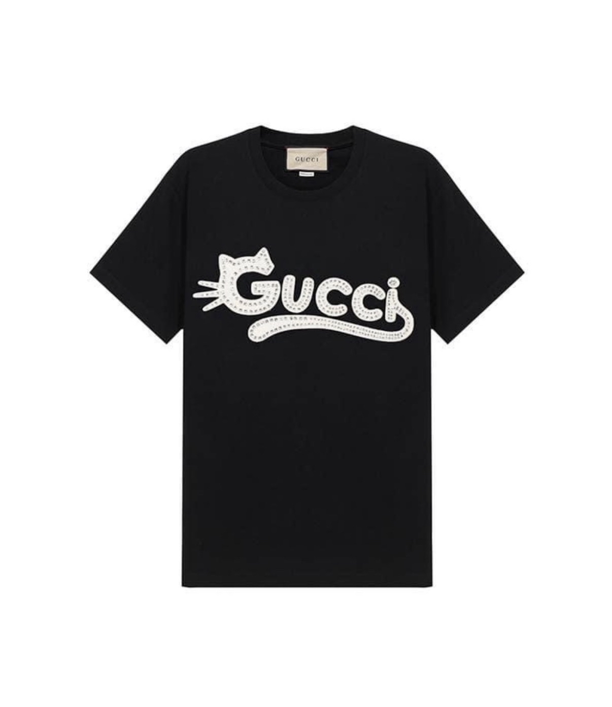 Gucci 黑白水晶貓貓🐱 oversized tee