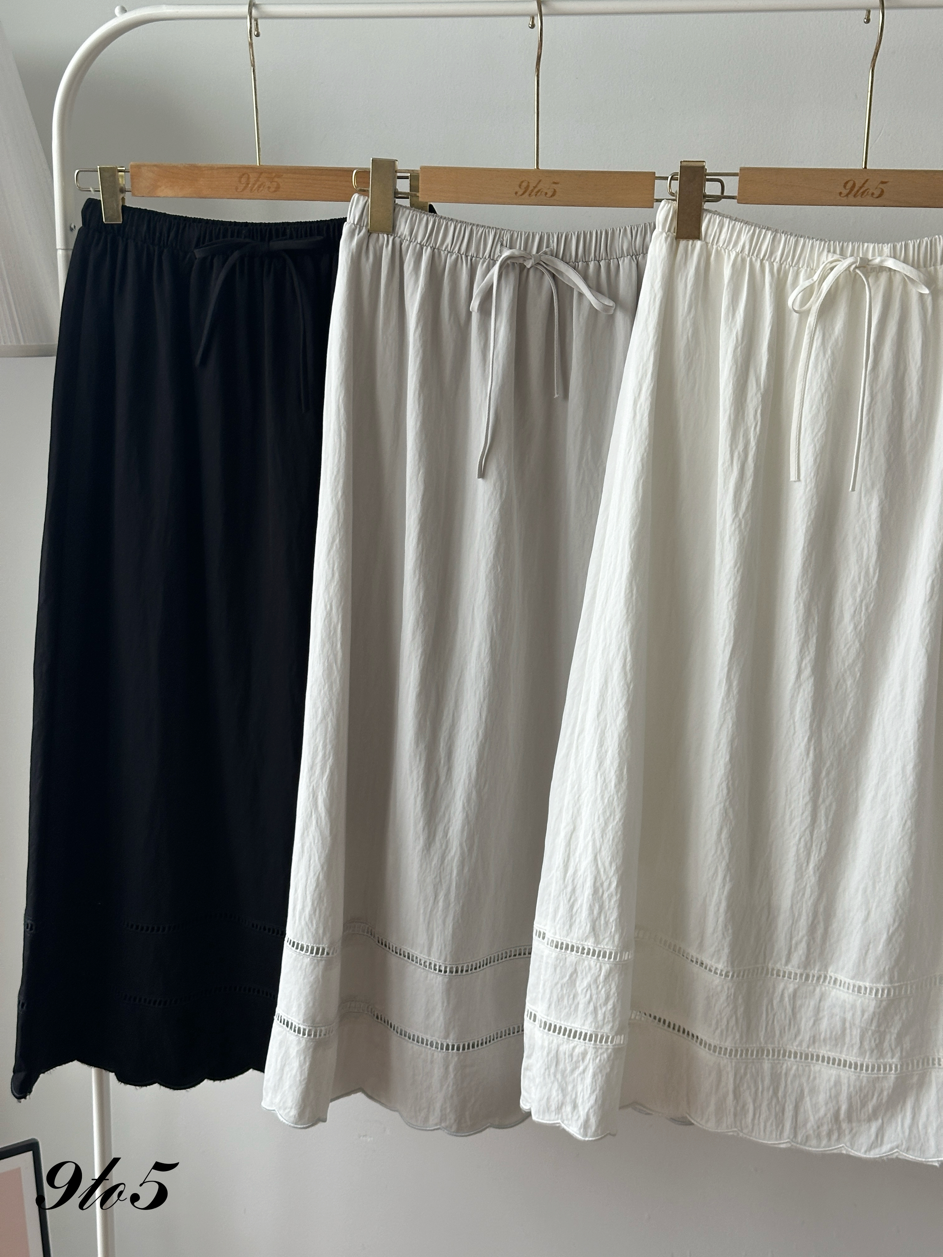 S1989 Drawstring Elastic Waist Long Skirt - 3 Colors 