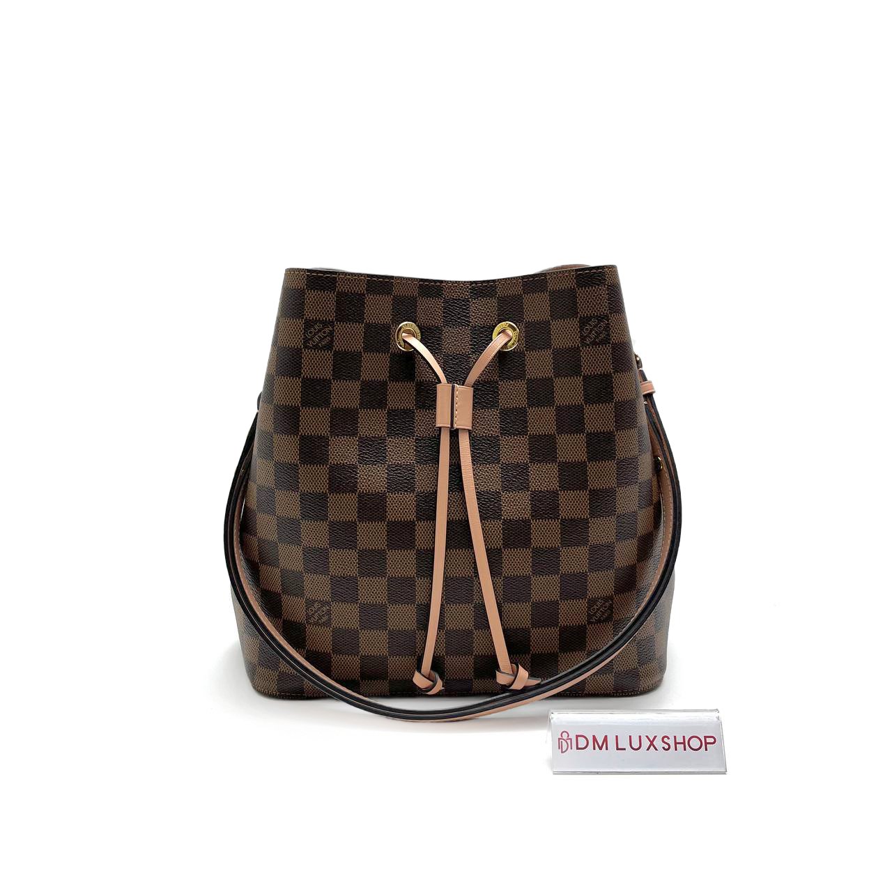 LV Pink Damier Ebene NeoNoe MM GHW