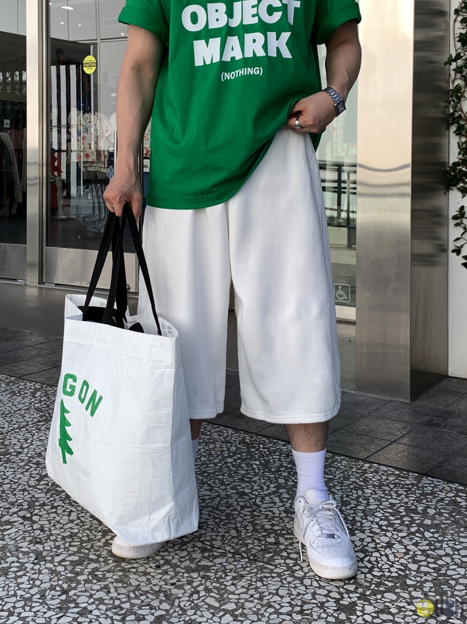 【100%保證韓國直送】必備款寬版按扣細節百搭五分褲 👖 [3 color] RL114945