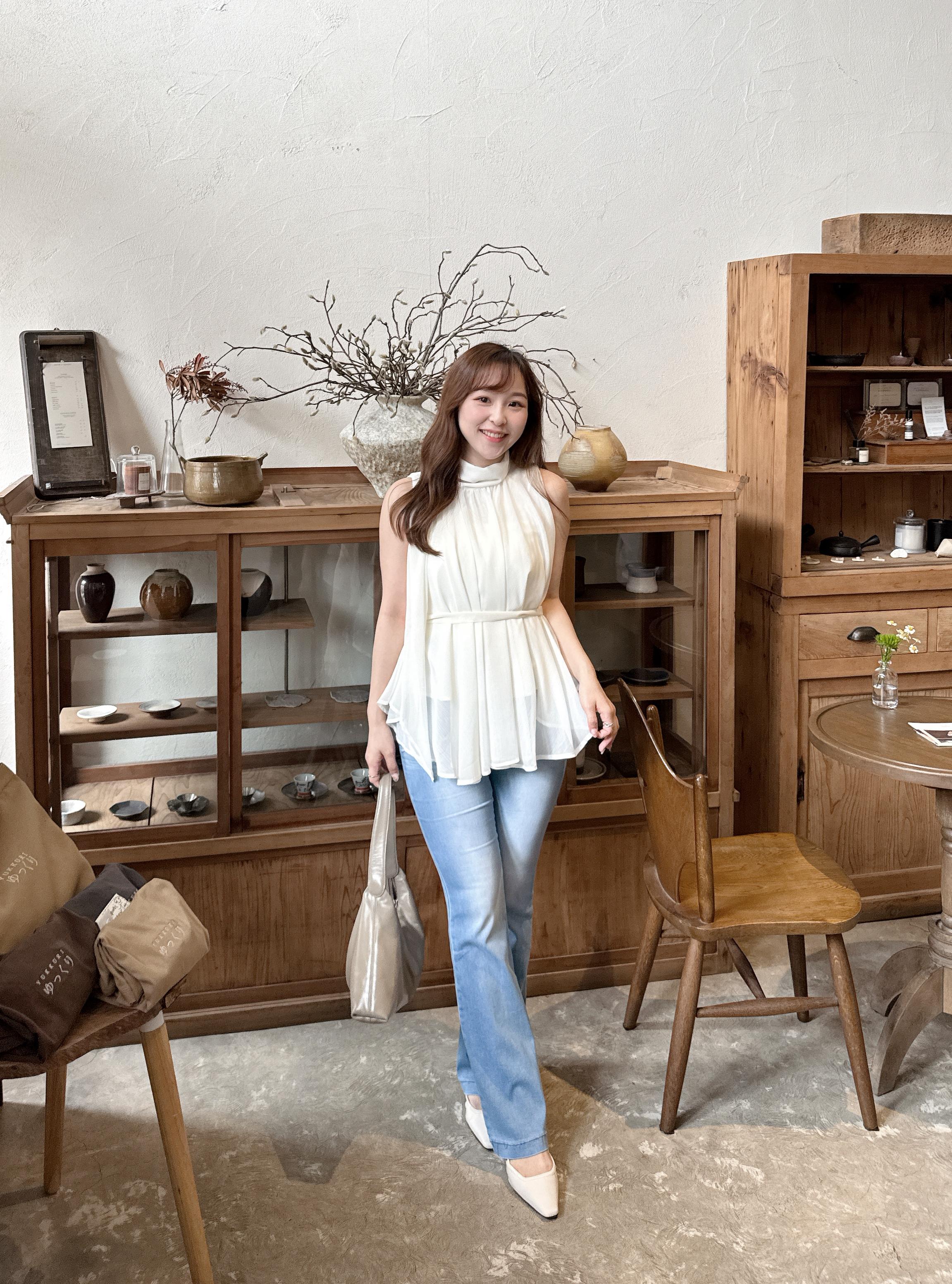 【韓感滿滿/賢智同款】仙集雪紡垂感上衣