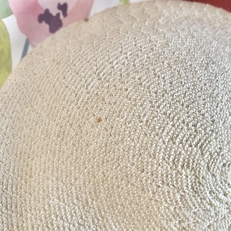 Vintage C.a.1950s Duby Hats New York Ivory White Straw Hat /Summer Headpiece(MT1791-1)