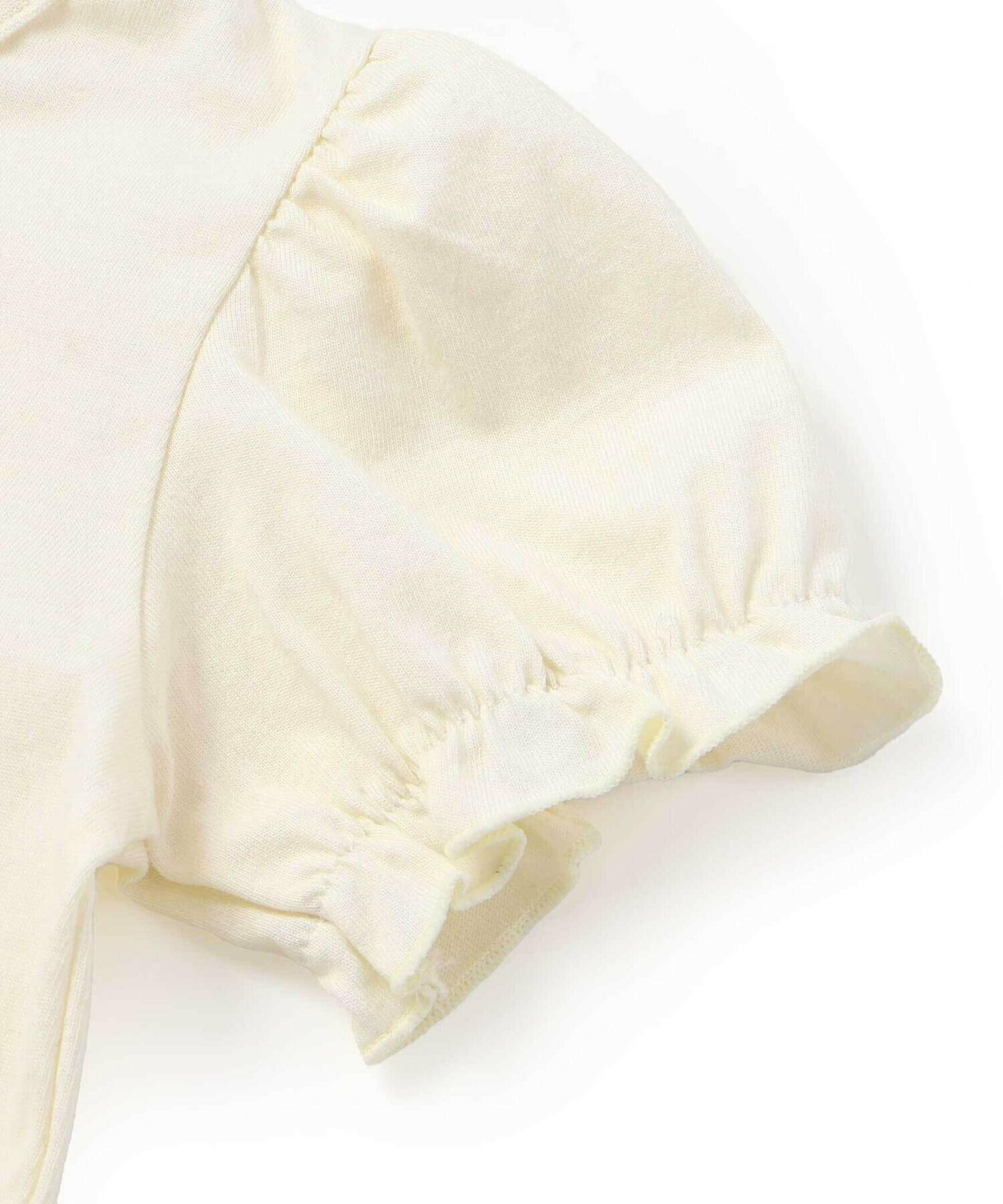 🆕【⭐訂購⭐】🇯🇵日本直送🌀#肉桂狗/ #布丁狗  泡泡袖印花TEE+格紋喇叭胸衣 兩件套🌀[ELBA-0161][260310]