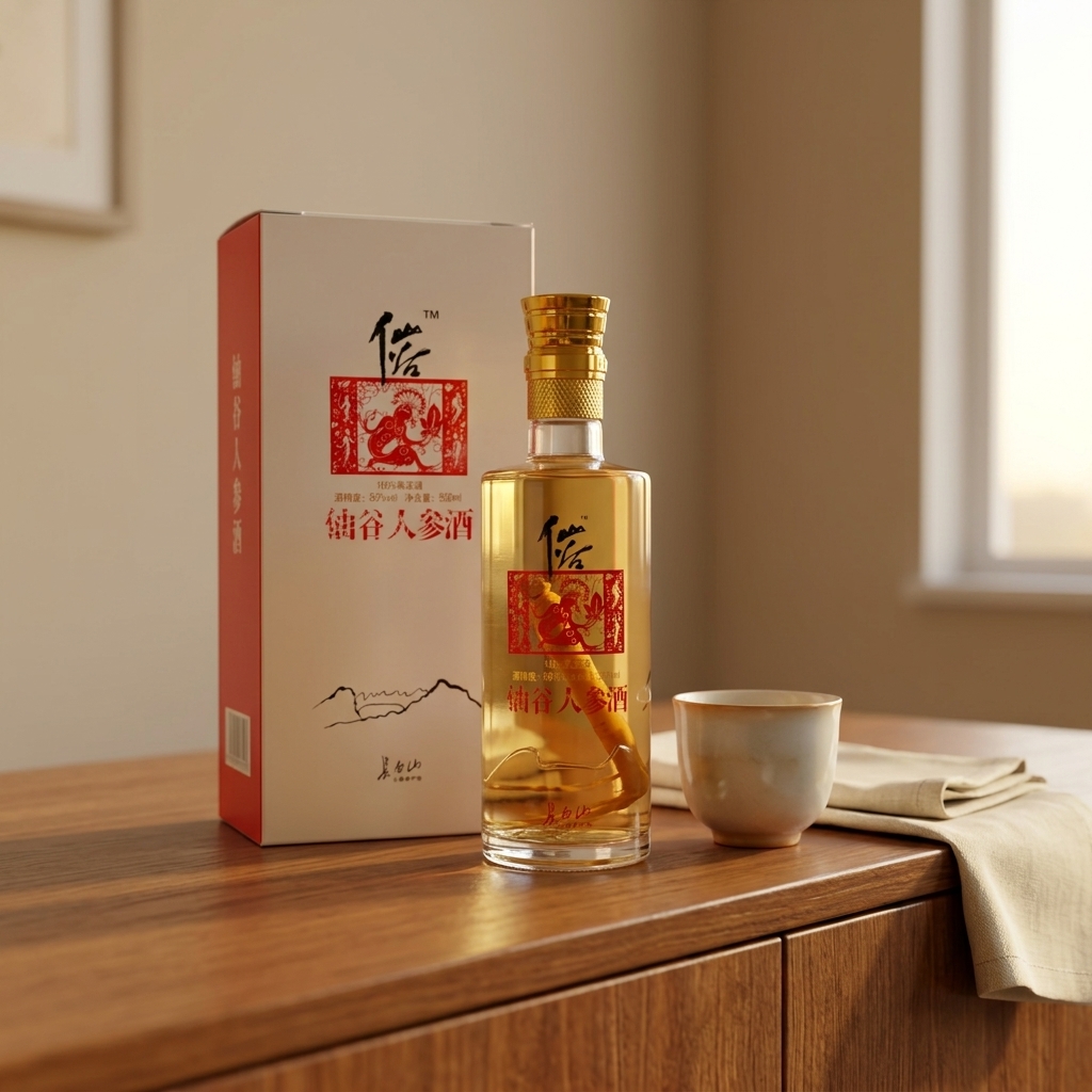 仙谷坊 人参酒 50% (单一纯高粱酒) 500ml 
