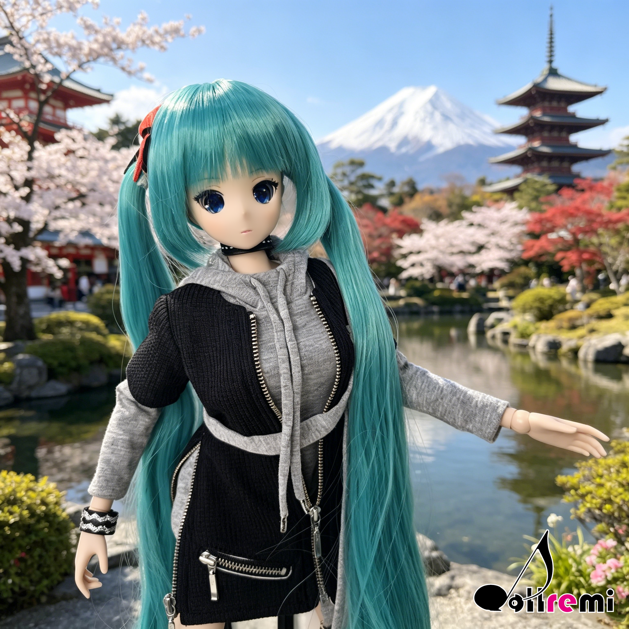 【dollremi】(DD0932) COS 初音未來 Hatsune Miku 朋克初音  Punk MIKU