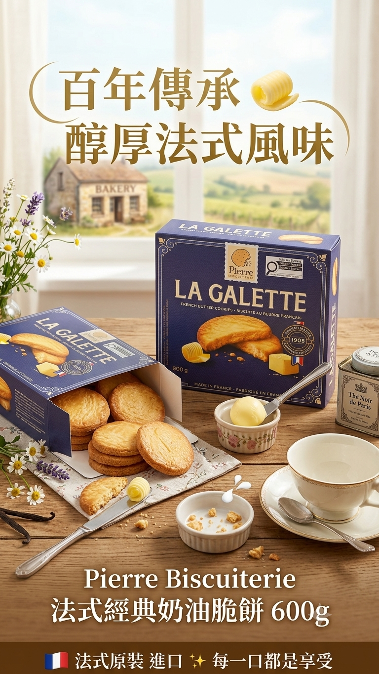 🇫🇷 Pierre Biscuiterie 法式純奶油厚脆餅 600g