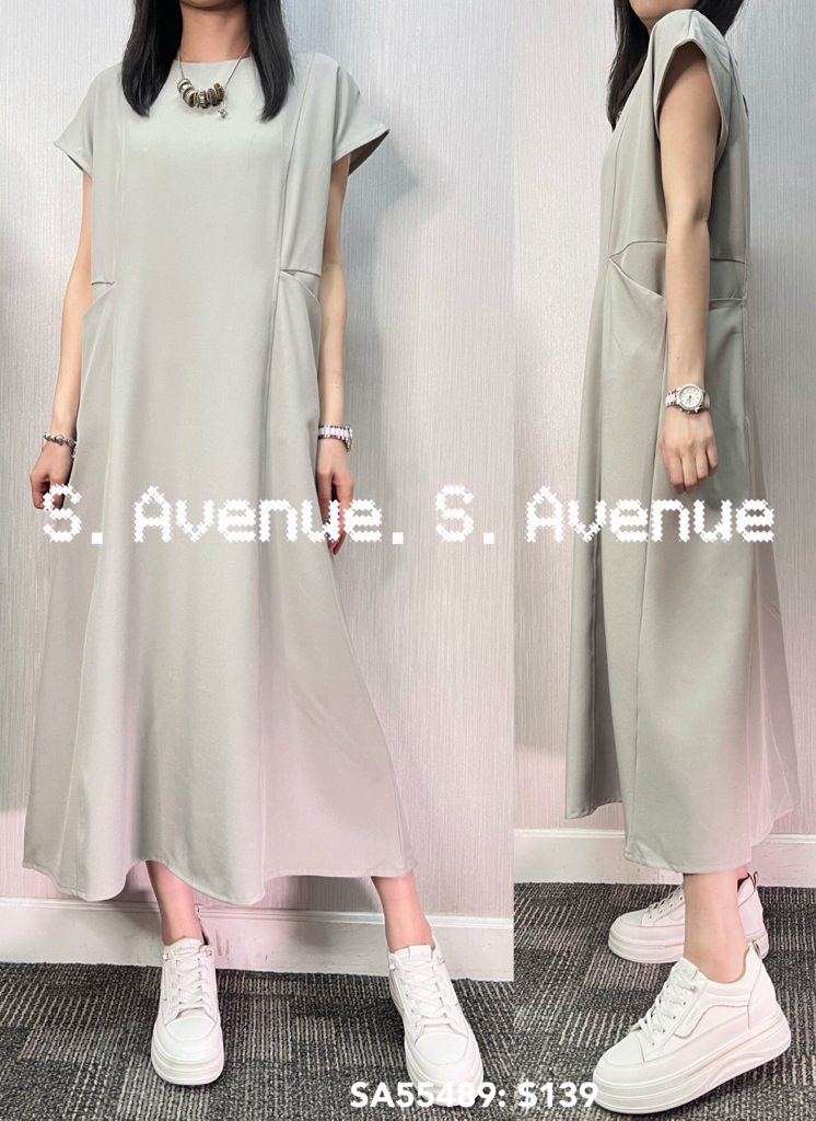 SA55489: 短袖前雙袋後拉錬op