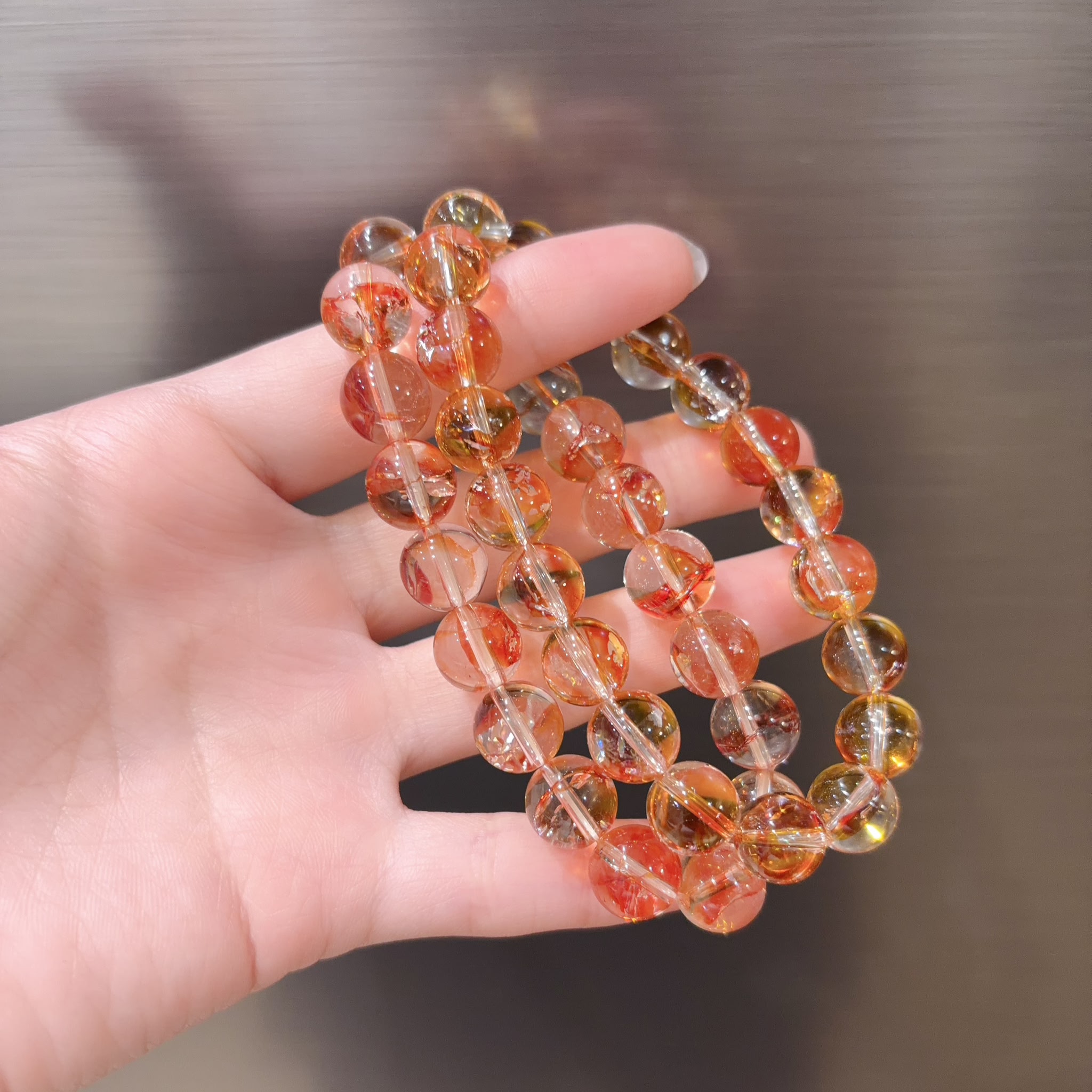 10mm 金魚膠花手串