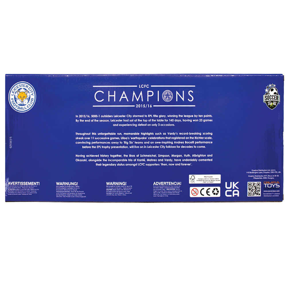 Leicester City 李斯特城 2015-16 英超冠軍10週年限量紀念版套裝 Soccerstarz Team Pack