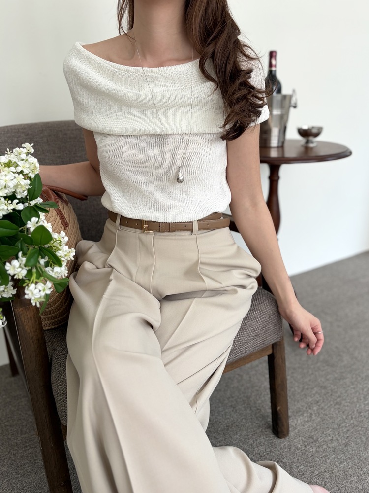 Linen Off Shoulder Top (White)