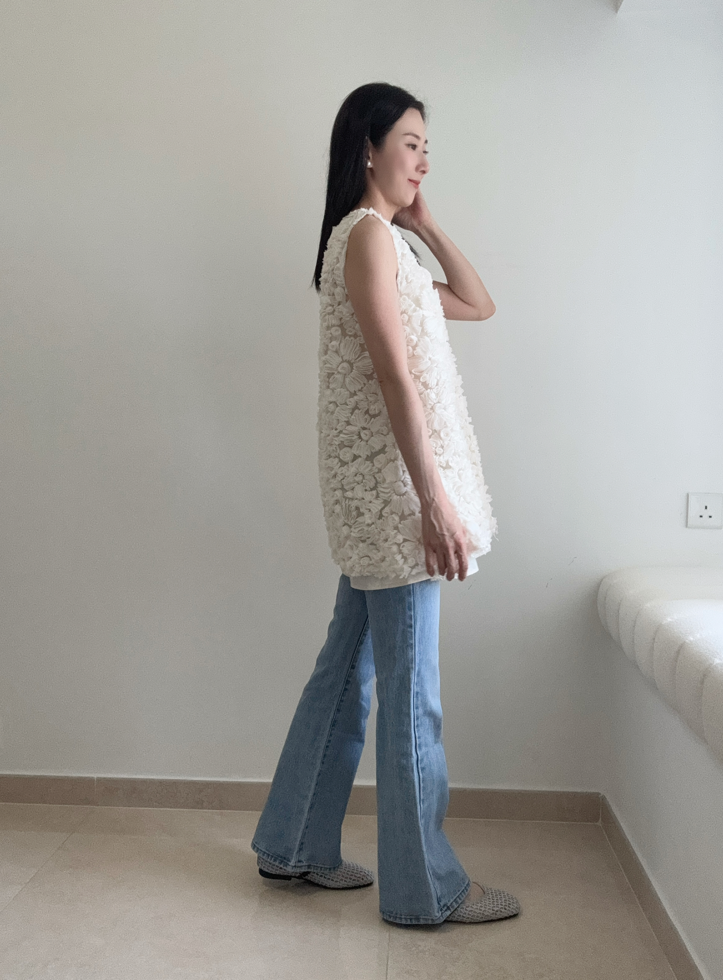 Elegant flower v-neck dress/top