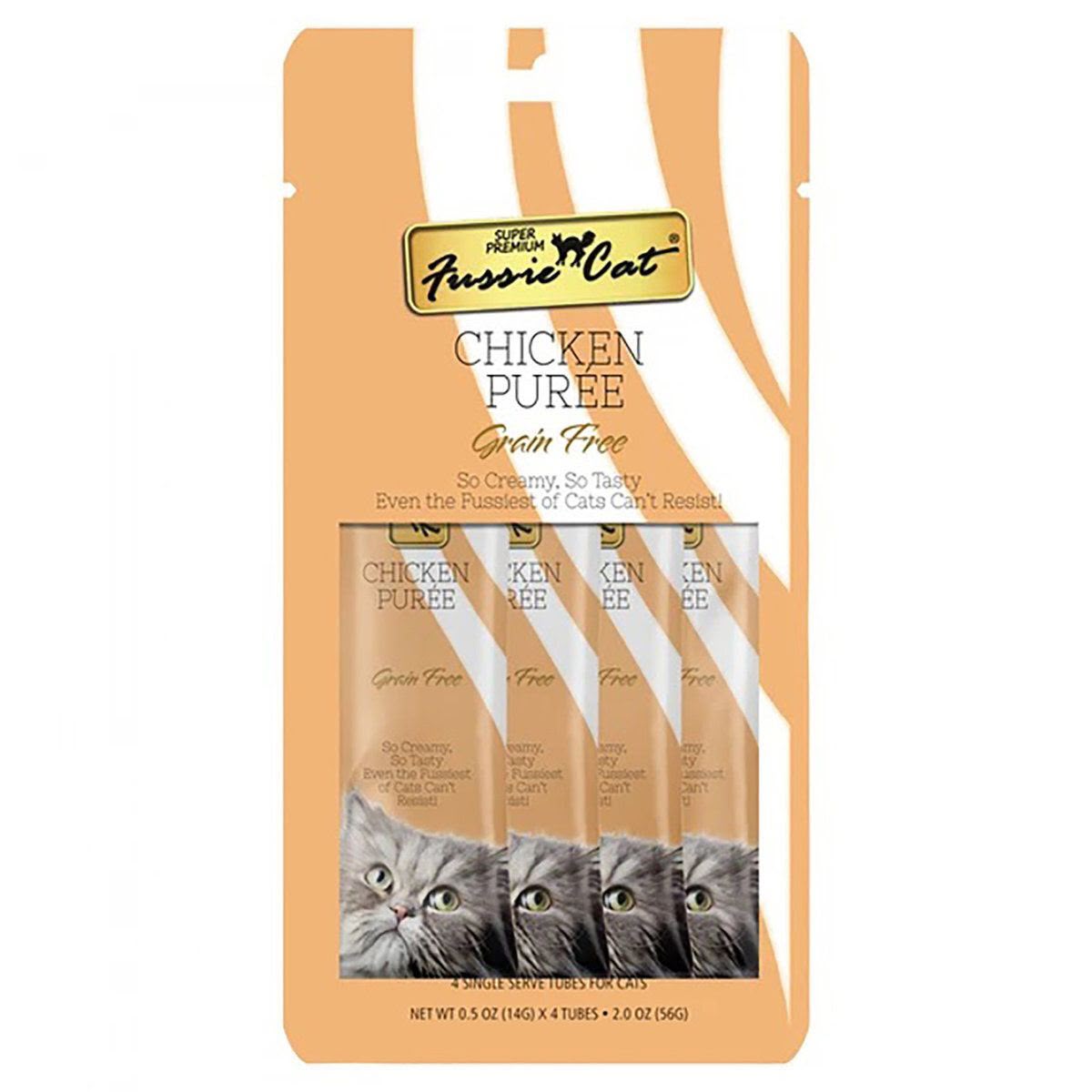 Fussie Cat 超級優質無穀雞肉泥 貓咪零食 4入組