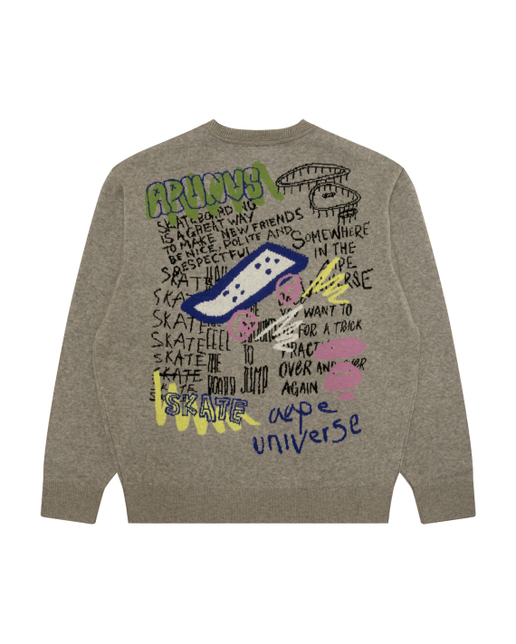 AAPE AAPEUNVS graphic knit sweater (E340XXR)
