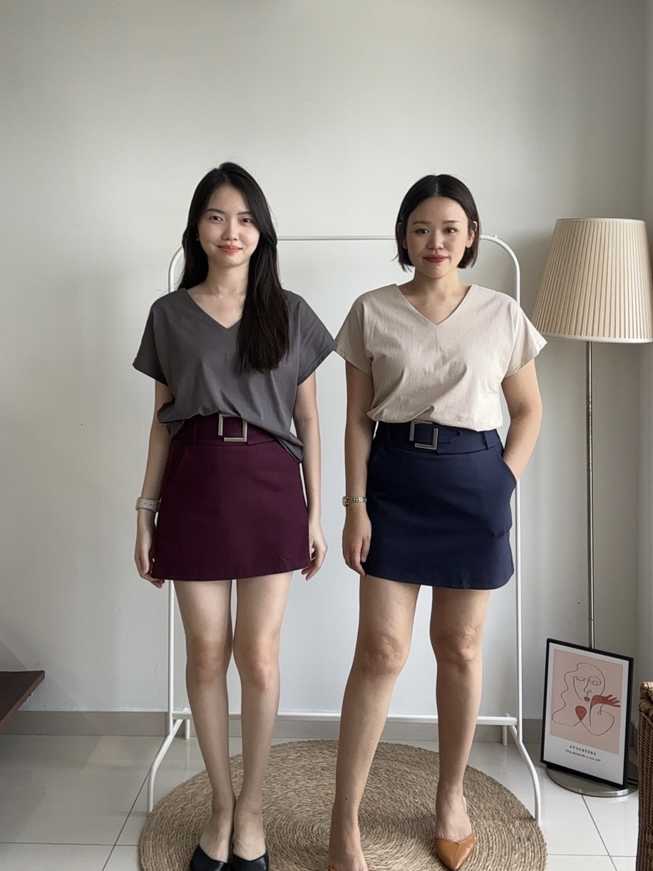 T4121 Cape Sleeve V Neck Tee - 3 Colors