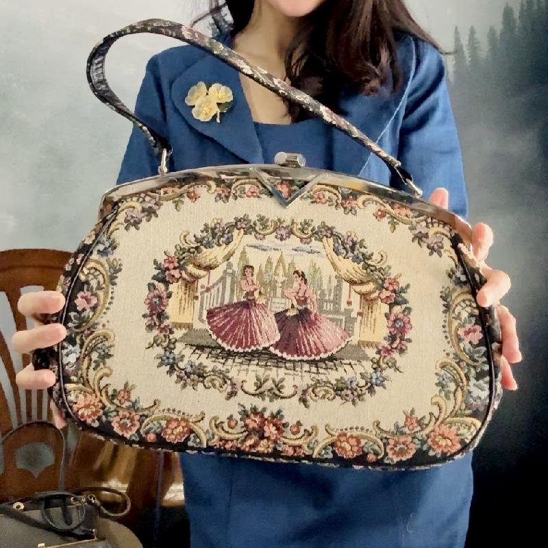 C.a. 1950-60s La Marquise Made of Finest Italian Tapestry (MT2511)