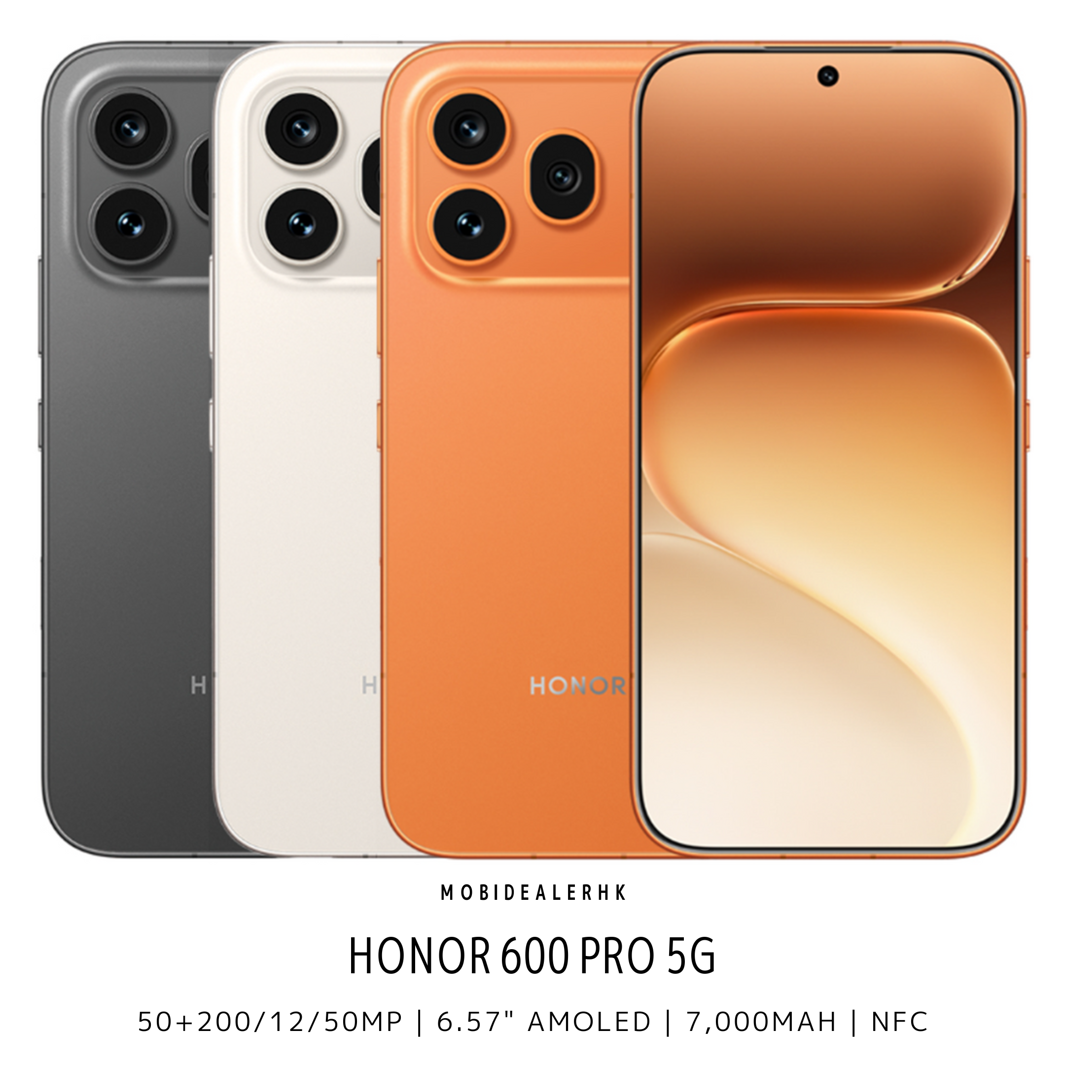 Honor 600 Pro | 榮耀 600 Pro | 5G | 智能手機 | 50+200/12/50MP | 6.57" AMOLED | 7,000mAh | NFC