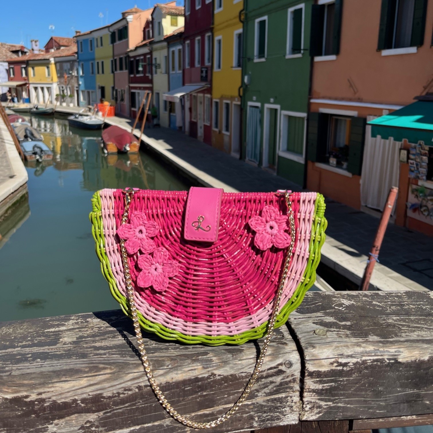 RATTAN - Pink Floral Shoulder Bag