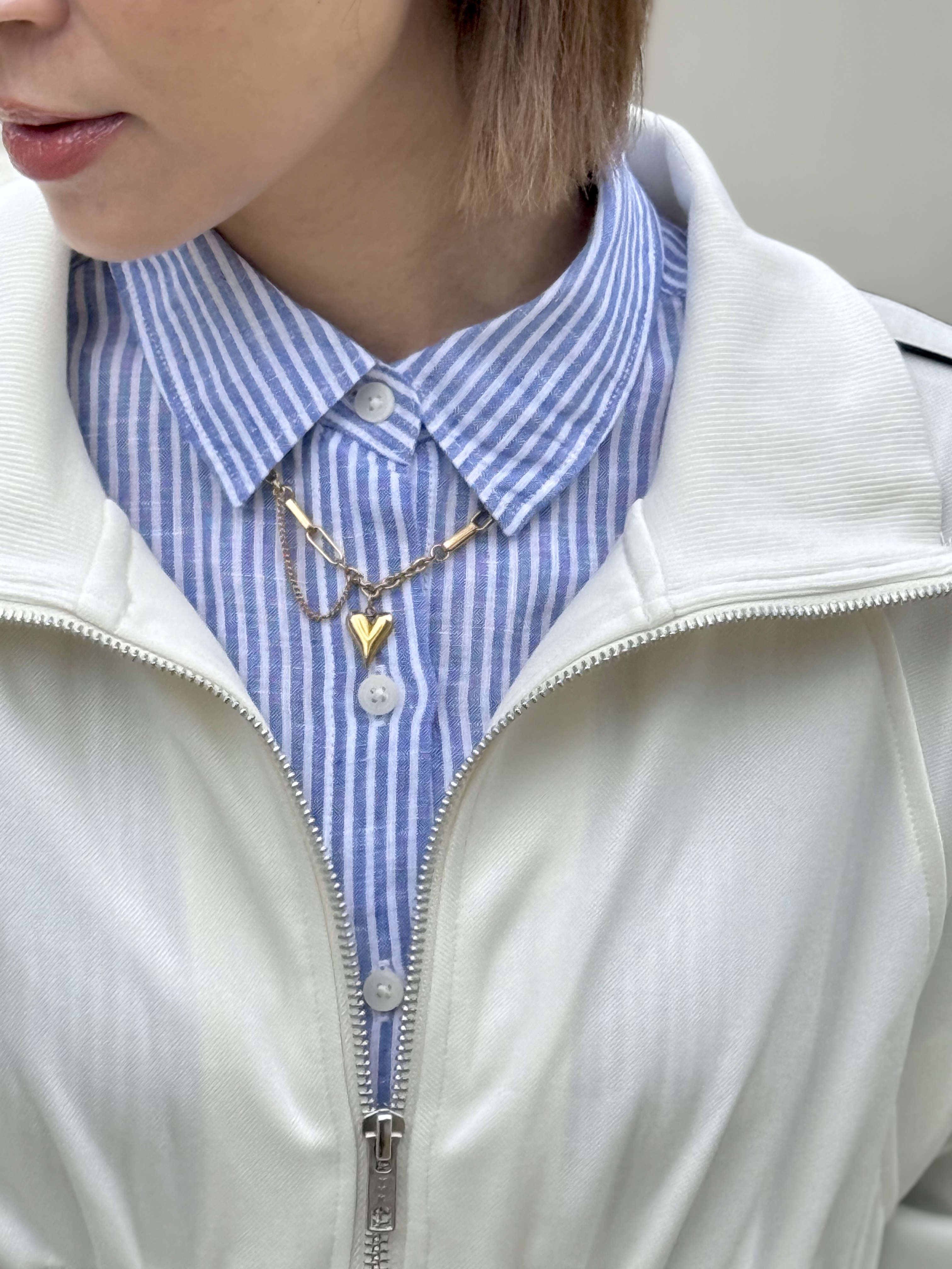 Gold heart stainless necklace