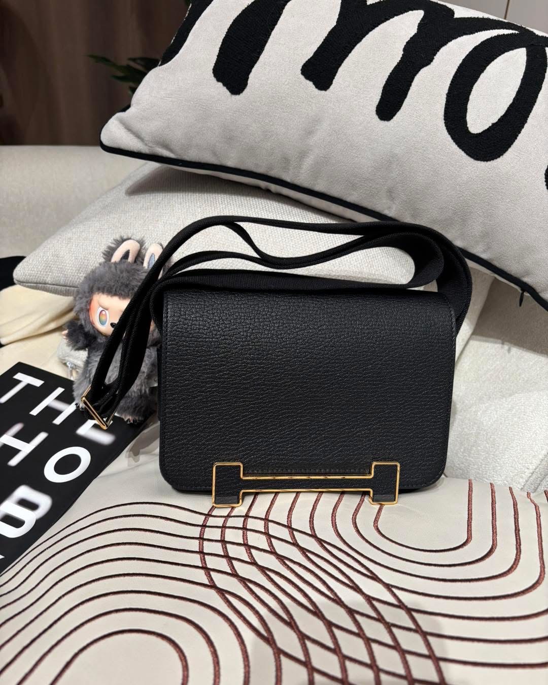 全新 Hermes Geta 黑色山羊皮金扣 Stamp B 100%Authentic, Brand New ✅收據✅Dust bag✅Box
