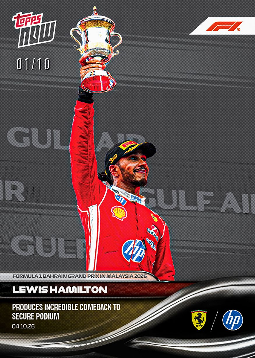 Lewis Hamilton - 2026 F1 Topps NOW® #65 Bahrain GP in Malaysia 逆轉登台卡【團購】