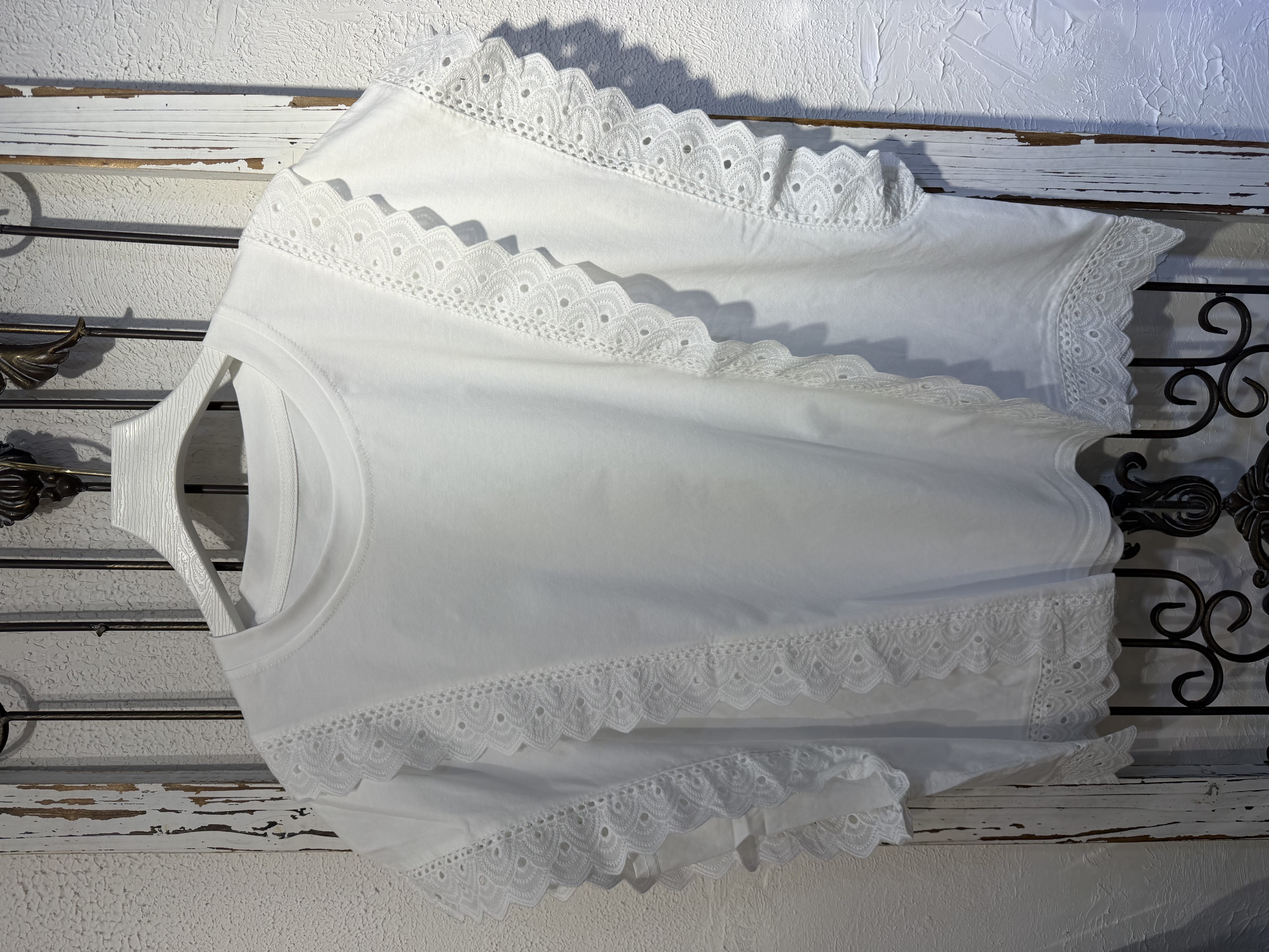 ruffle通花邊top